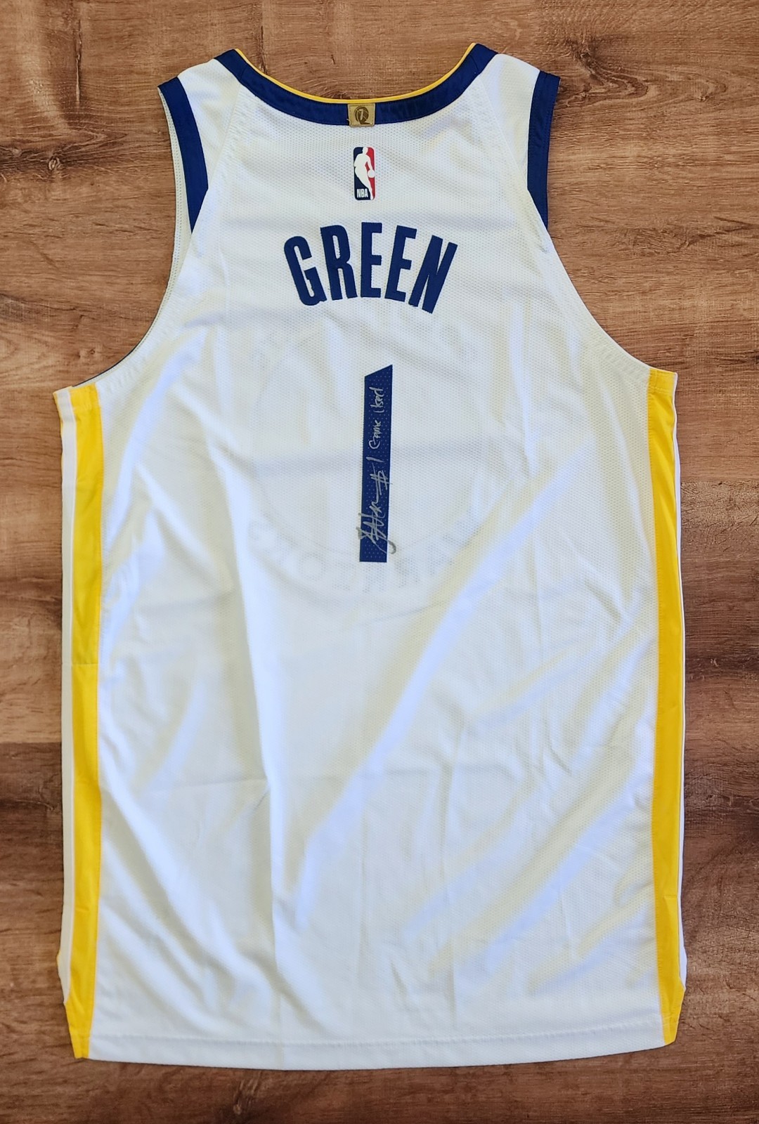 JaMychal Green 2022-2023 Golden State Warriors Game Used Jersey–Auto,MeiGray Ltr