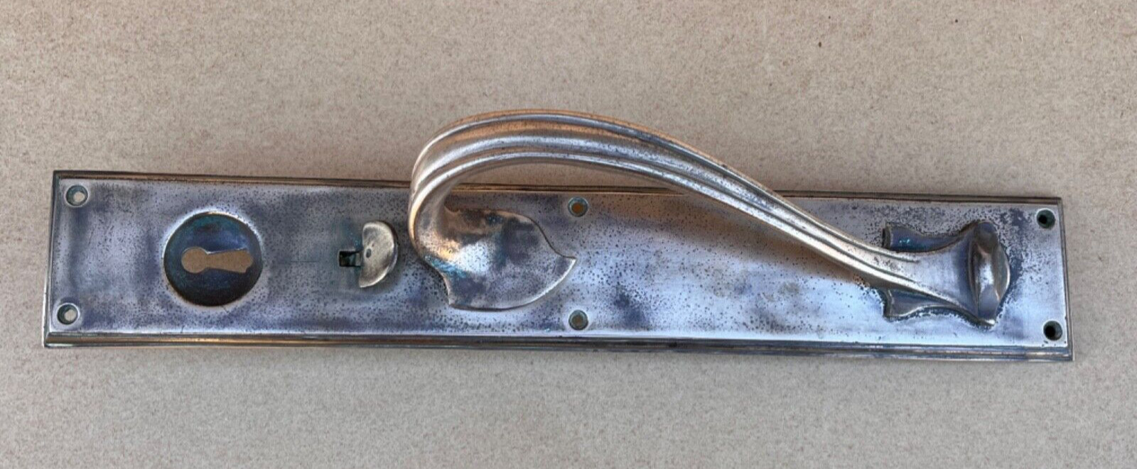 Antique CWS COOP Art Nouveau Cast Brass Bronze Pull Door Handle Pub Bar Shop