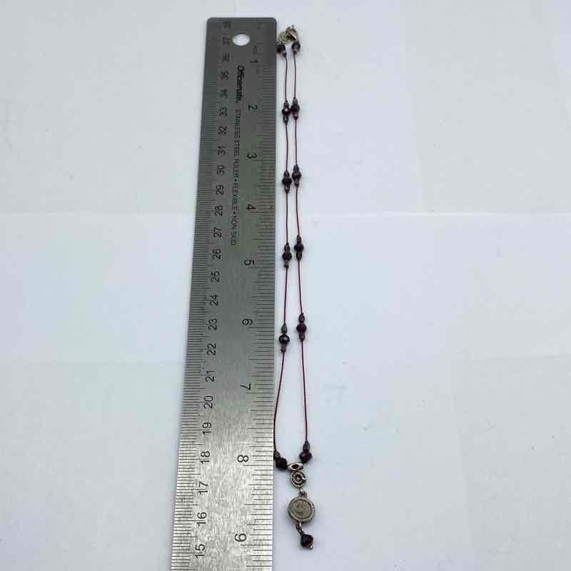 925 Sterling Silver Jewelry Lot of 4 Garnet Necklace CZ Rings Hoop Earrings
