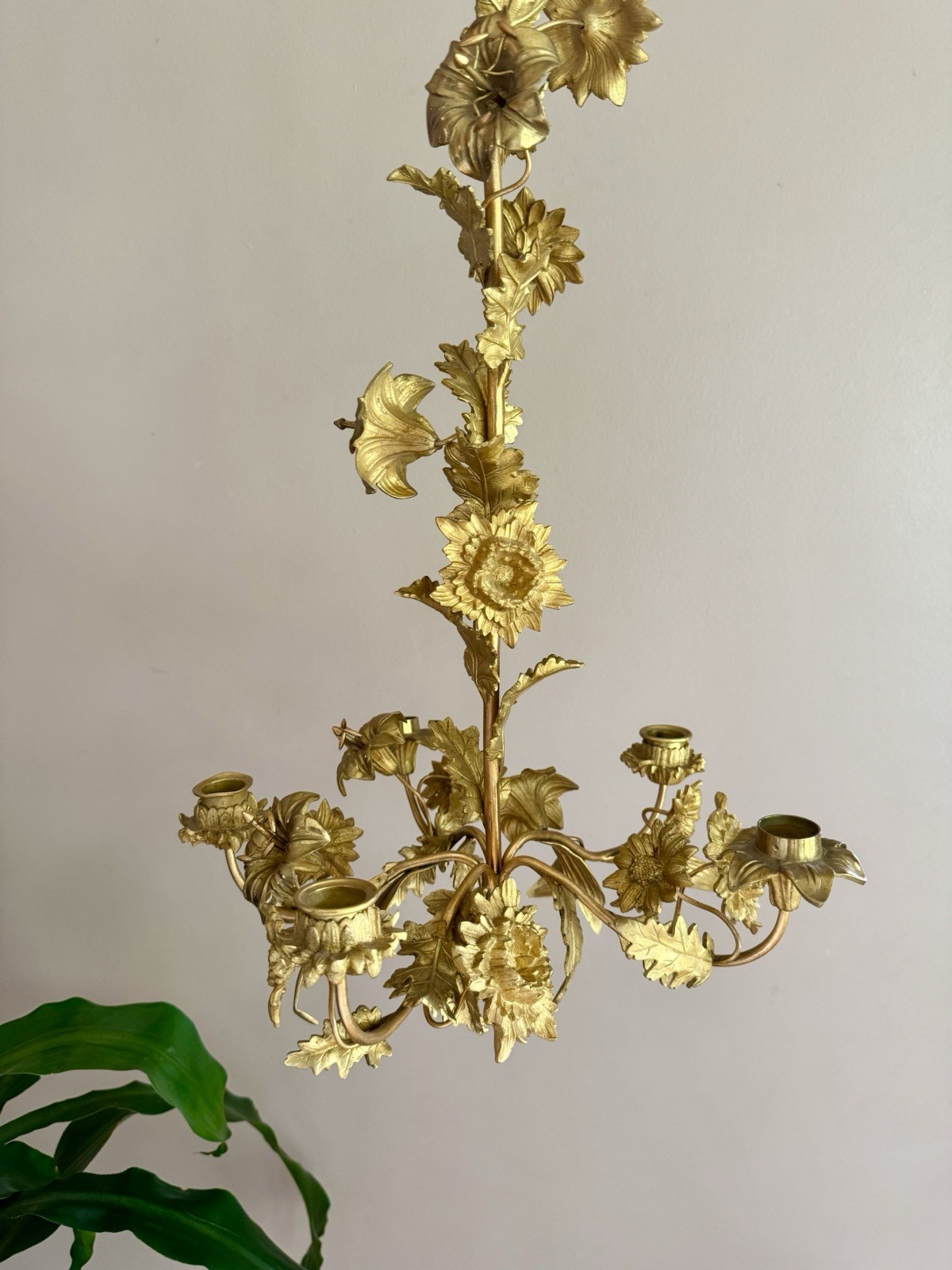 French Style Hanging Candelabra Chandelier Flowers