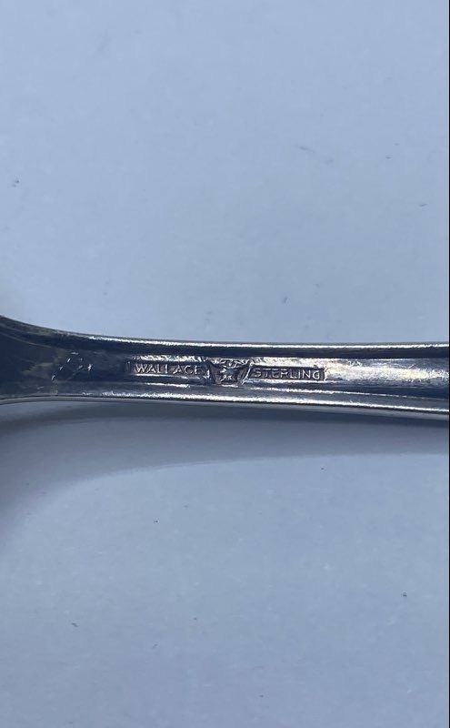 Wallace Grand Colonial Sterling Silver Dinner Fork Set 2 Piece Vintage