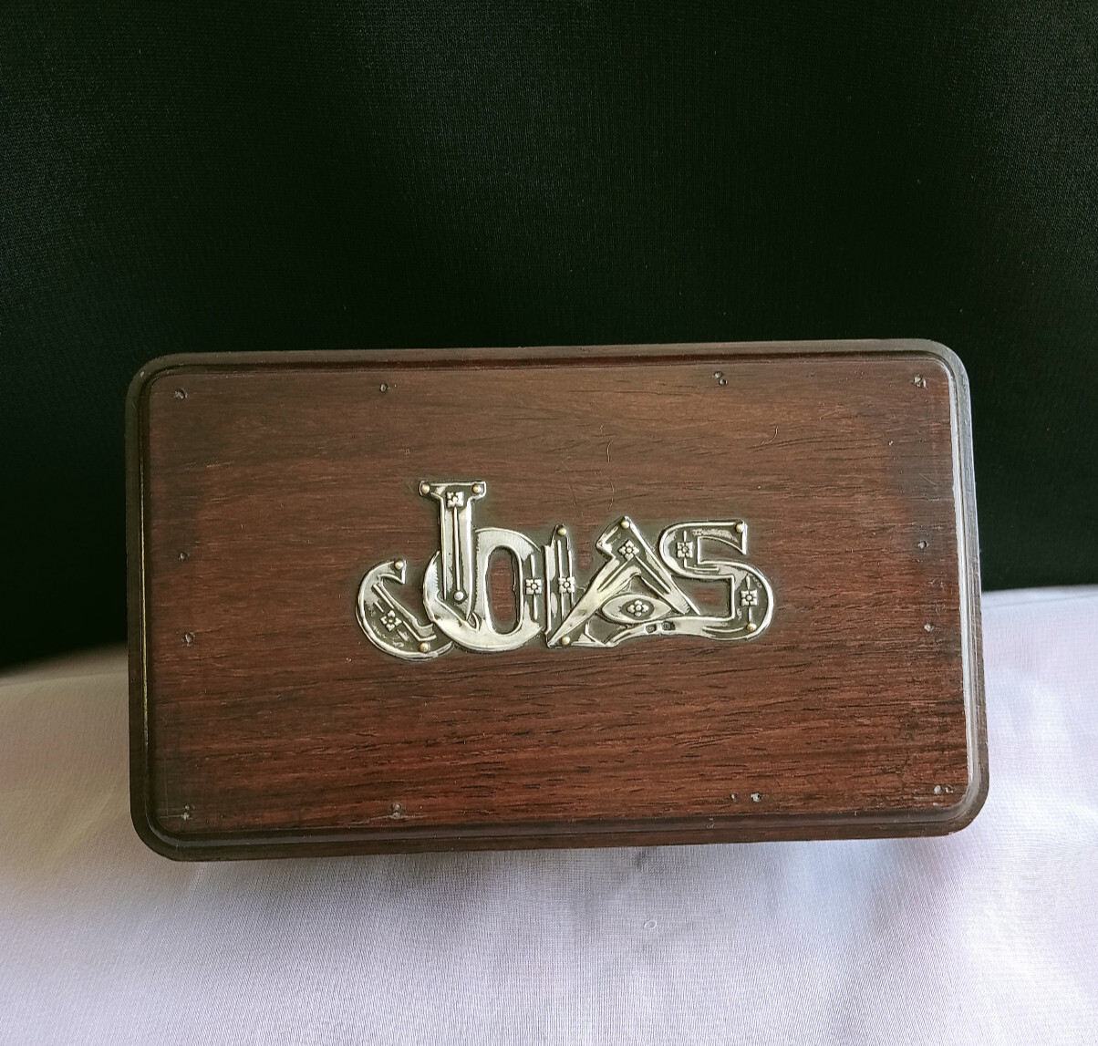Antique Rosewood & Silver Jewellery Box Portuguese Joias c.1900