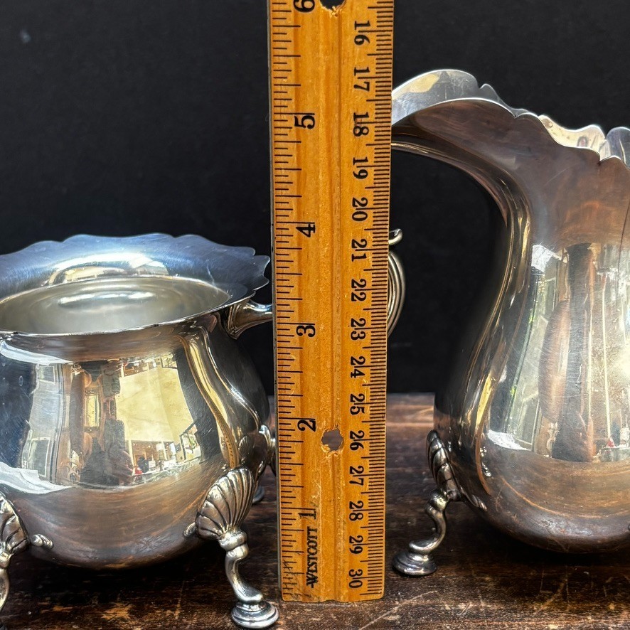 Sterling Silver Fisher Jack Shepard Creamer Sugar Bowl Set 9465 Not Scrap 471gr