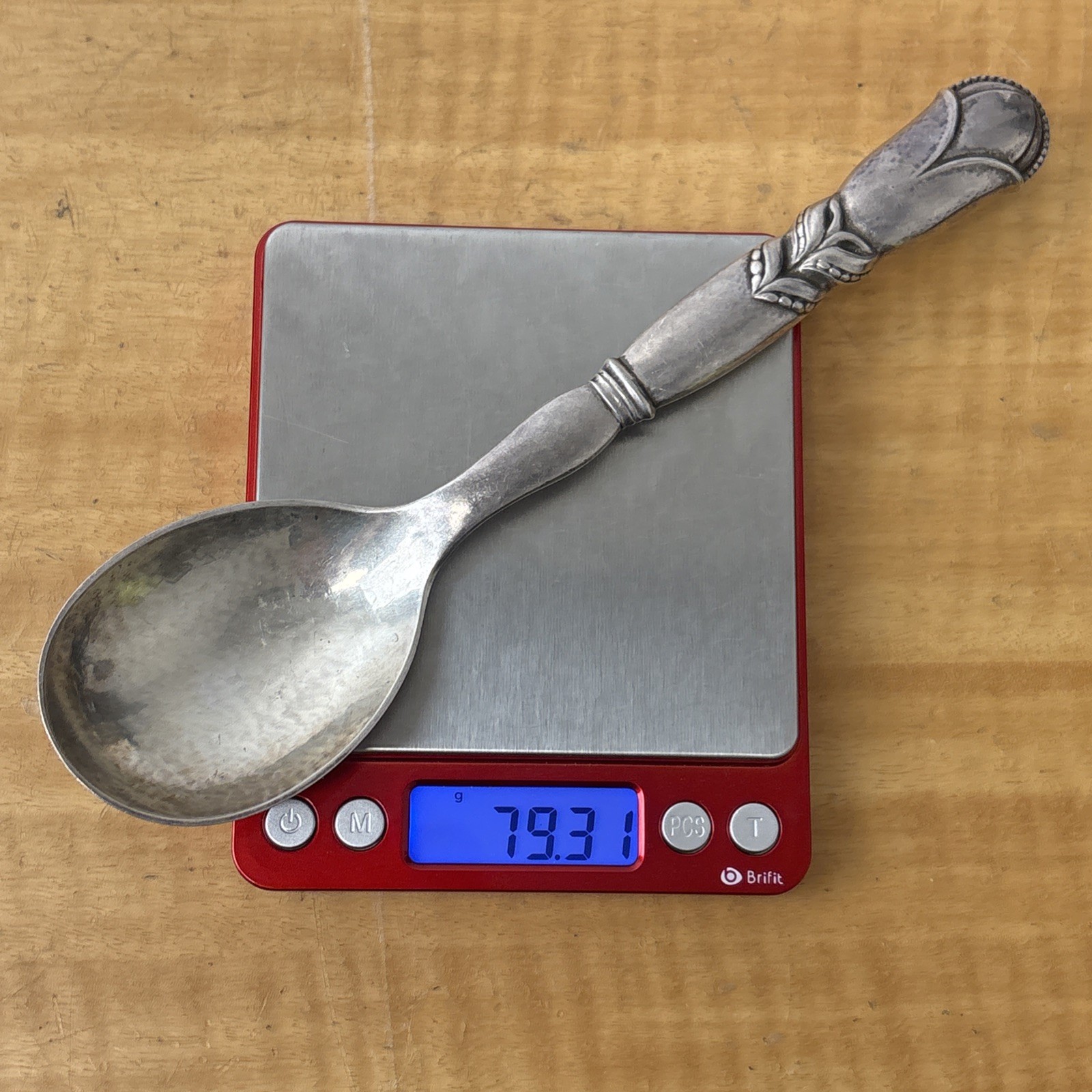 Sterling Silver .925 Georg Jensen Denmark #57 Serving Spoon 79 grams