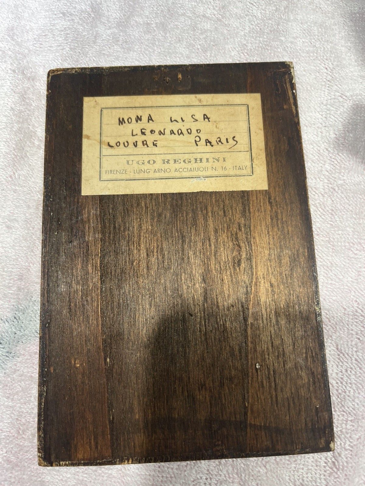 Mona Lisa Lot Of 2 plaques Gold Wood Very Rare Unique!! By Ugo Reghini