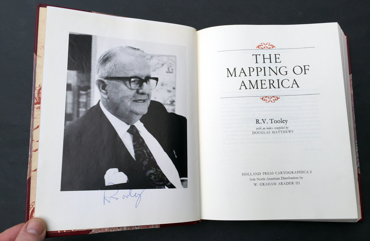 1980 R V Tooley Reference Book – The Mapping of America – 1st Edition, Signed