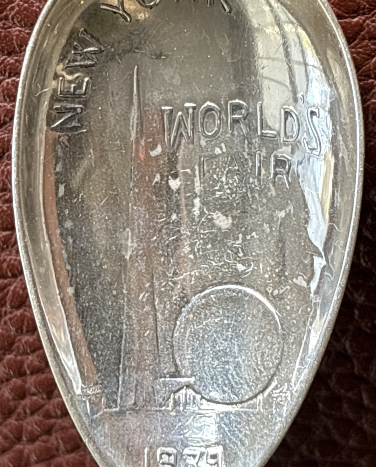 Empire State Building 1939 Worlds Fair New York 5.1″ Sterling Souvenir Spoon 17g