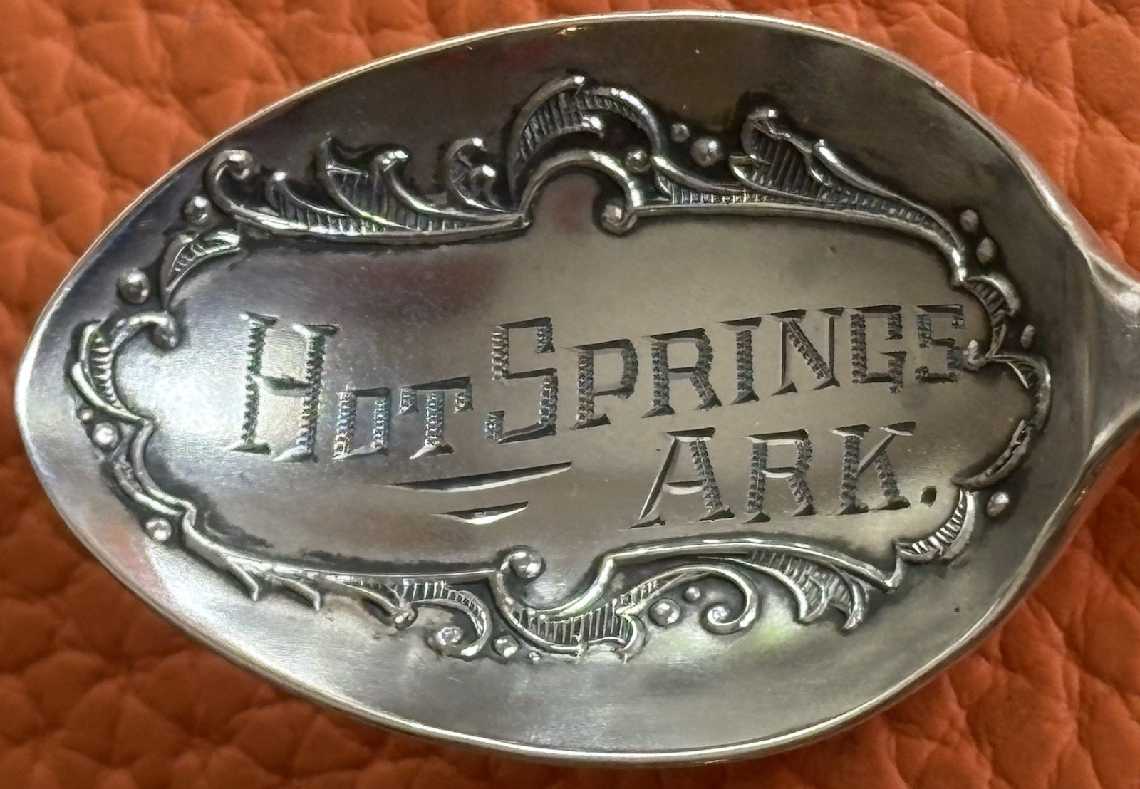 Hot Springs Arkansas Flowers Swirl Design 4″ Sterling Spoon Paye & Baker