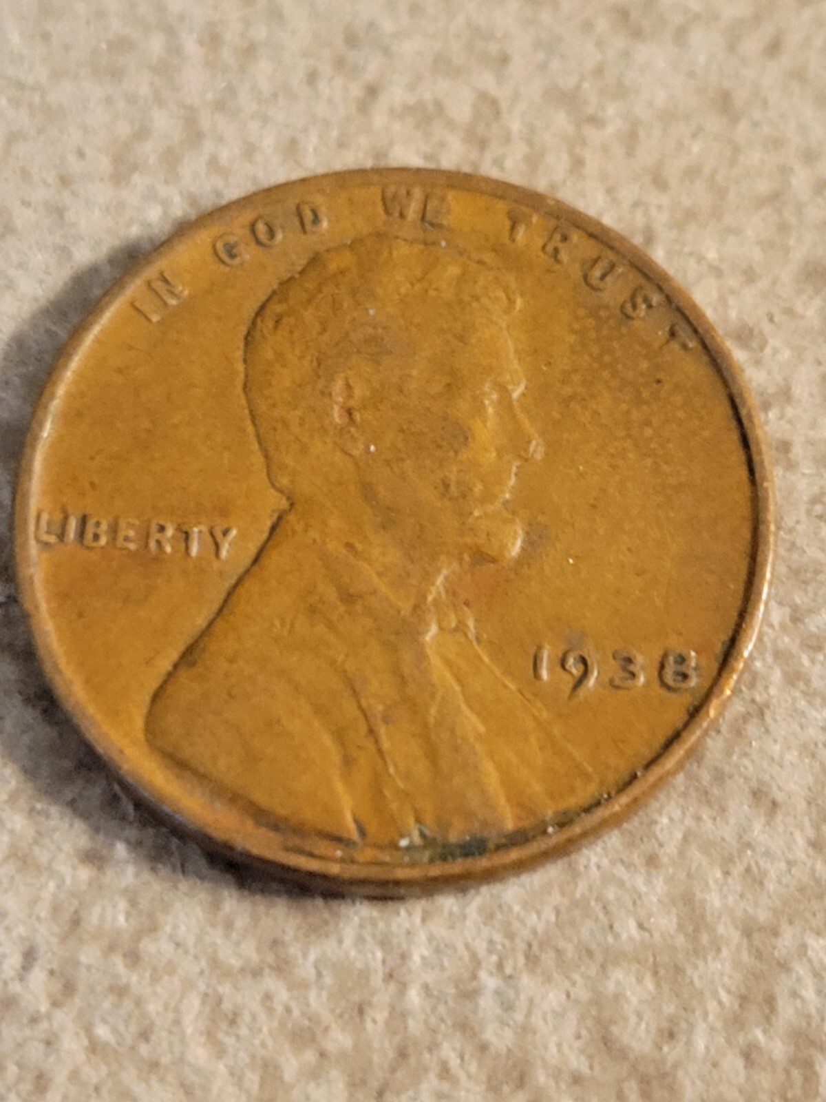 1938 No Mint Mark Wheat Penny