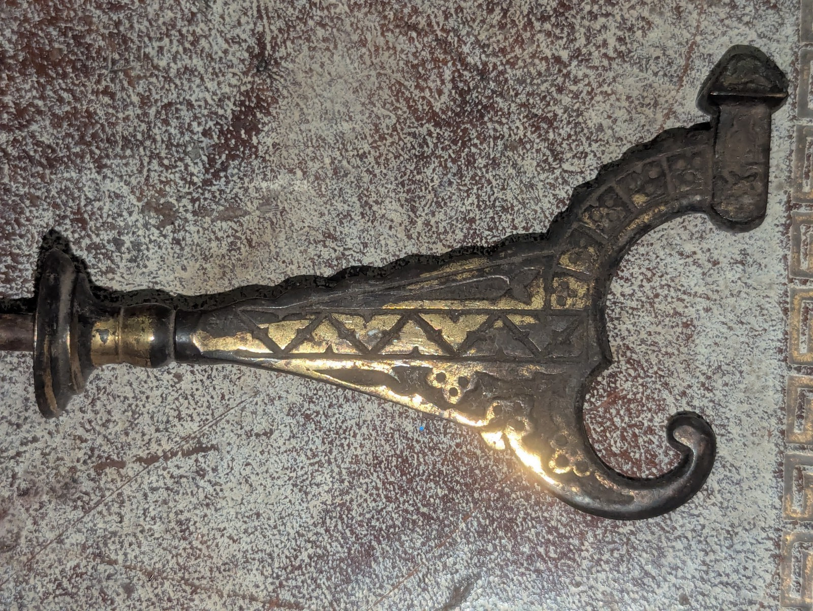 Antique Ornate Bronze/Brass Aesthetic Eastlake Wall Hook Coat Hat Rack Hardware