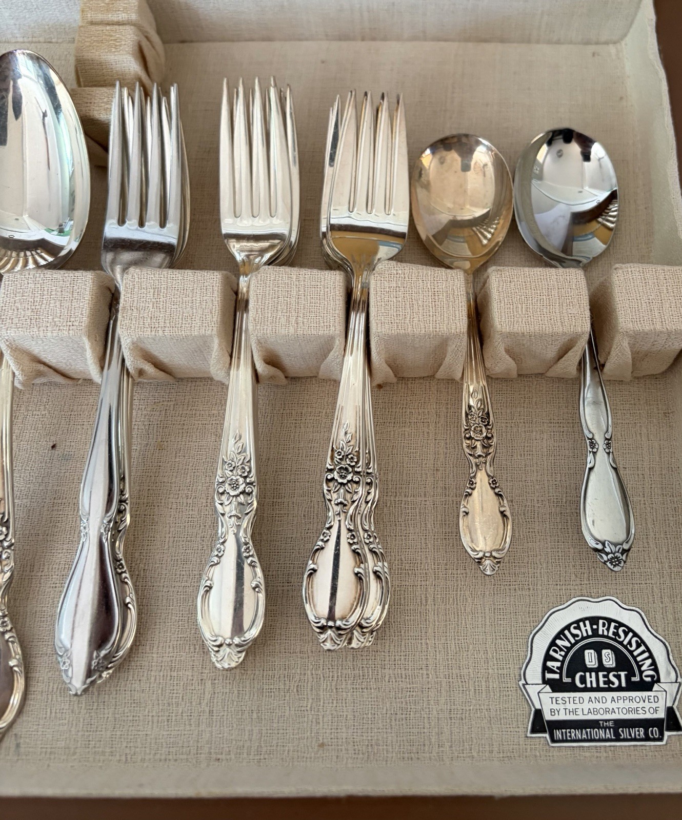 Vintage 51 Piece 1961 Silverplated Flatware set by Wm Rogers & Son MCM
