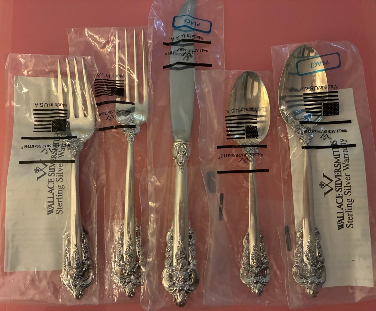 Grande Baroque Sterling 5 Pc. Plc. Setting Place /Luncheon Sz Factory Sealed New