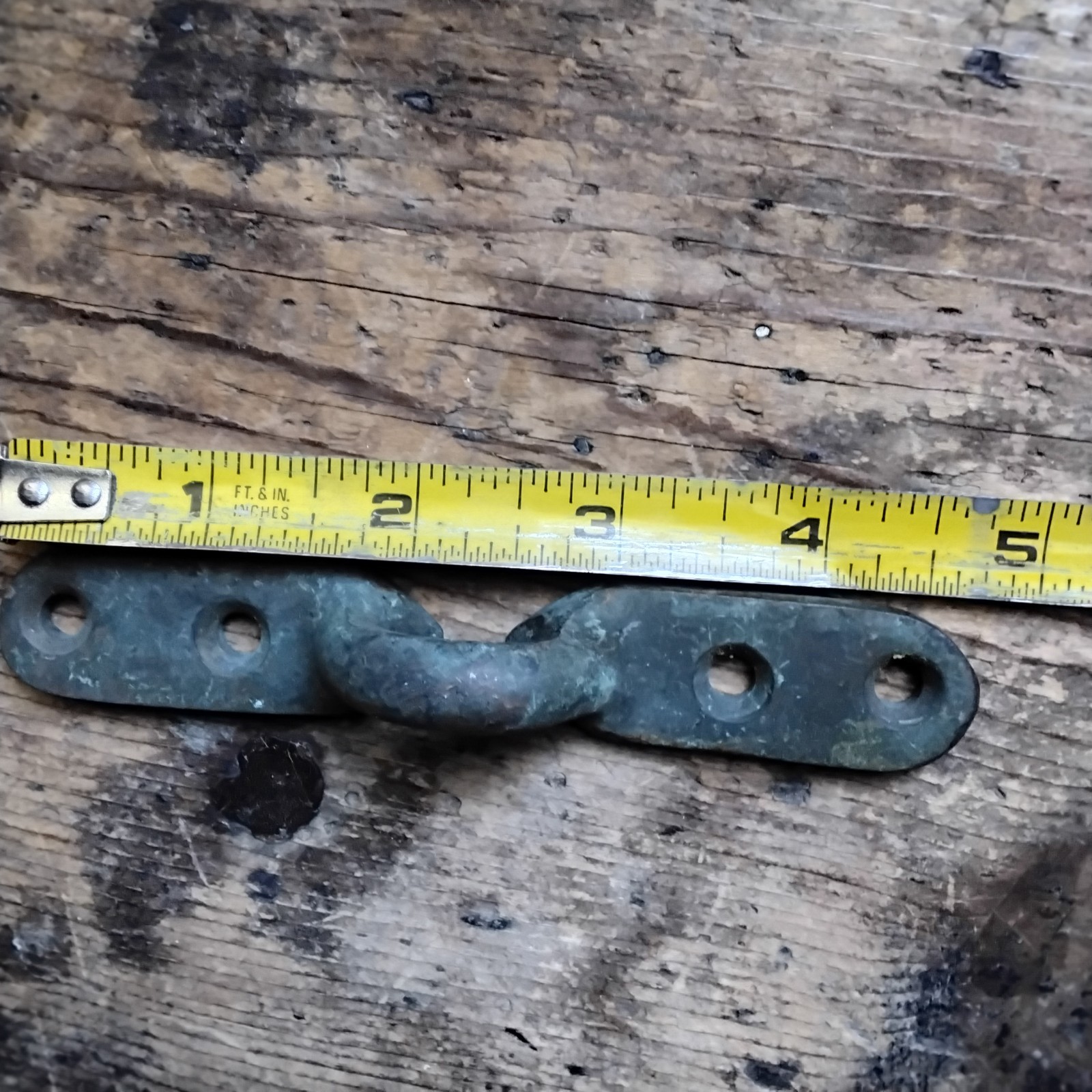 Vintage Antique Bronze Eye Strap- 4 3/4 Inch