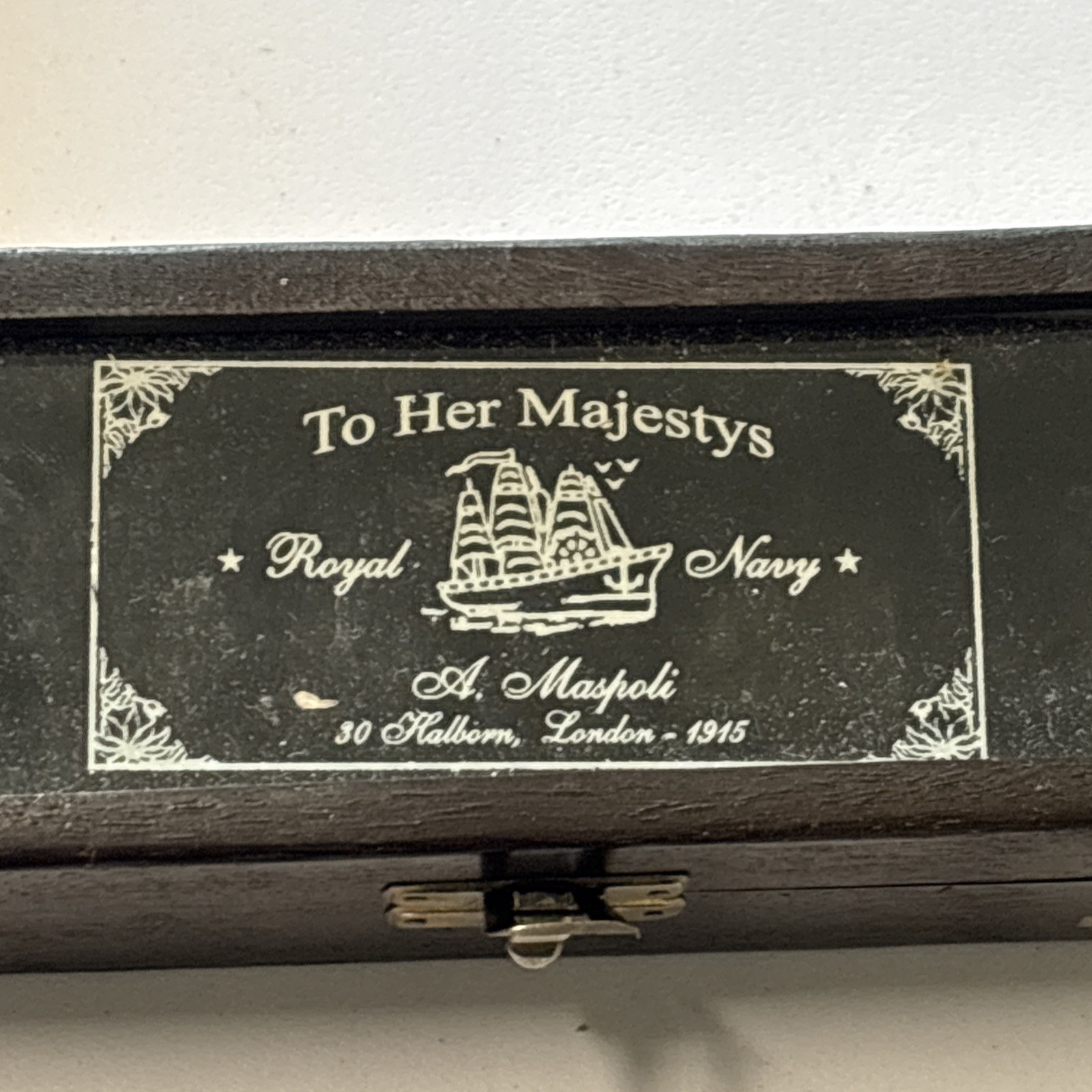 A. Maspoli Brass Spyglass Royal Navy 1915 United Kingdom Antique Maritime