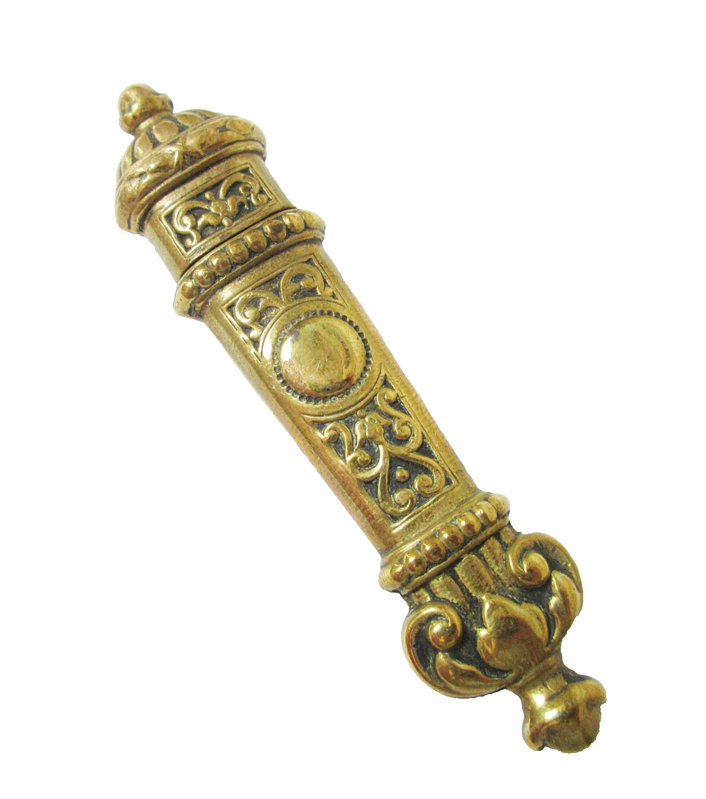 Antique Embossed Brass Etui