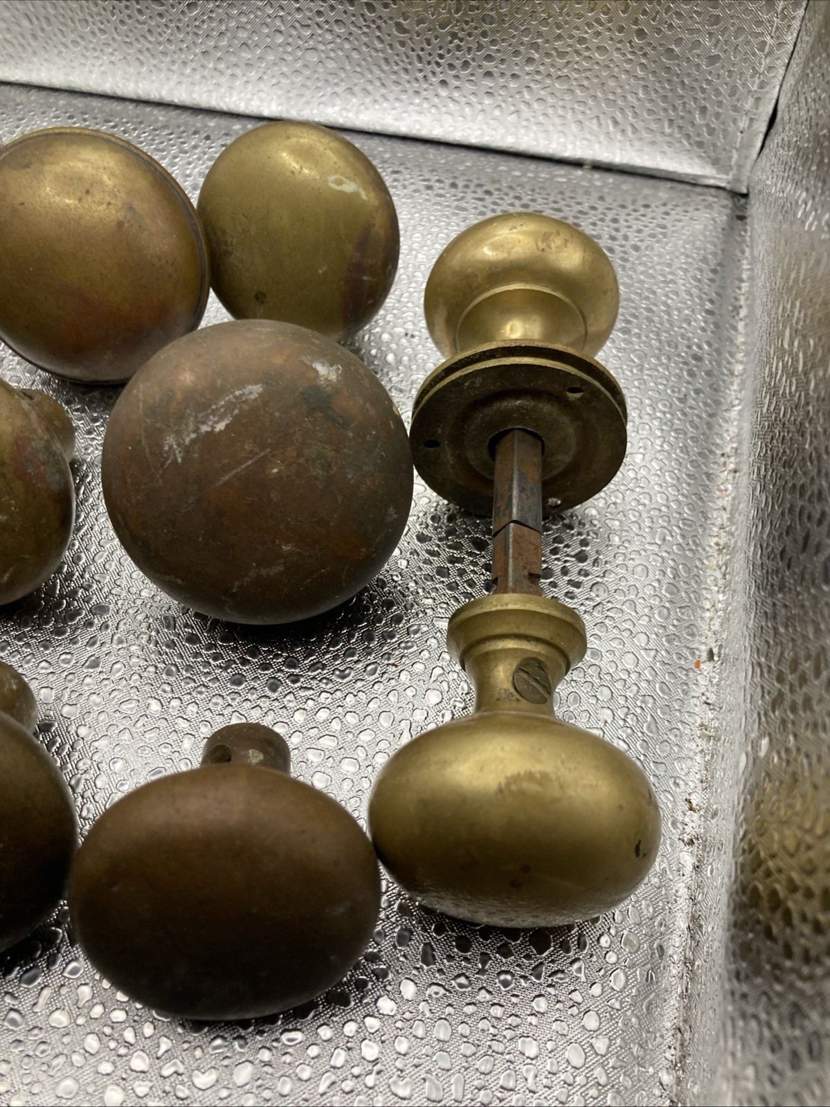 VINTAGE DOOR KNOBS – BRASS AND METAL ORNATE AND PLAIN