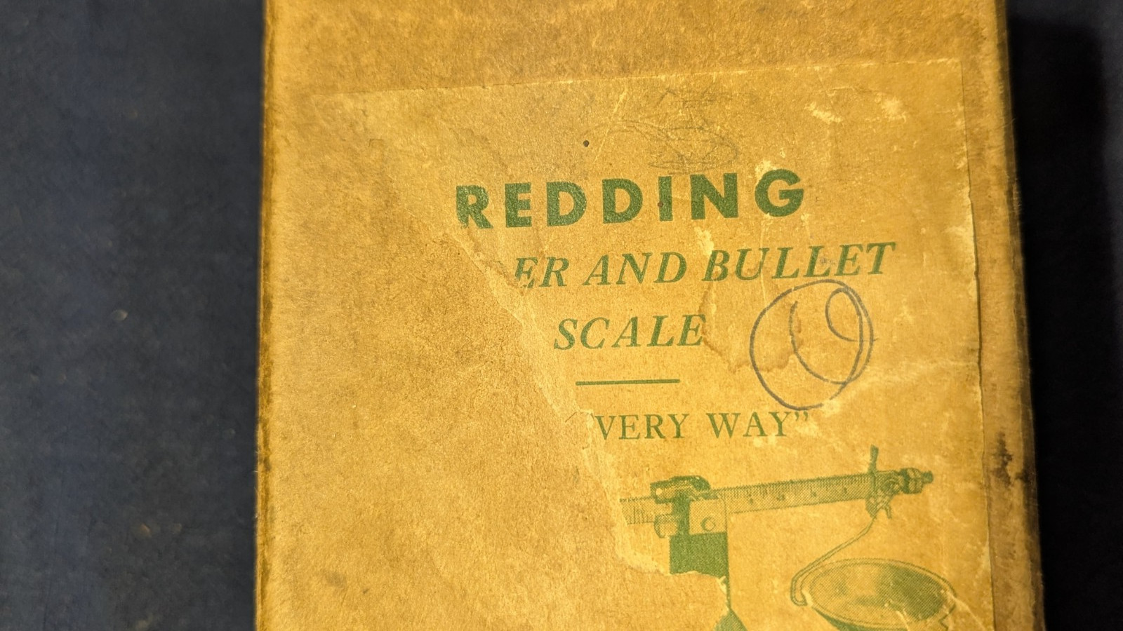 Vintage Redding Powder and Bullet Scale 325 Grains Capacity In Original Box