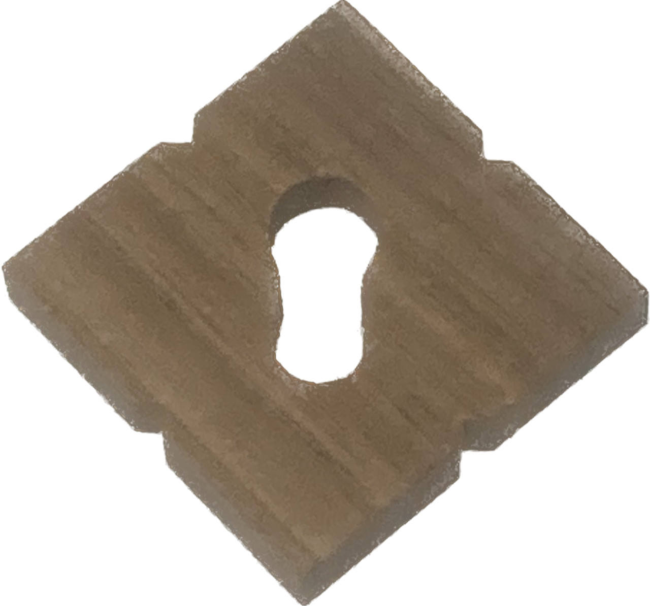 Victorian Eastlake Style Walnut Wood Key Hole Cover, Escutcheon, 1 3/4″