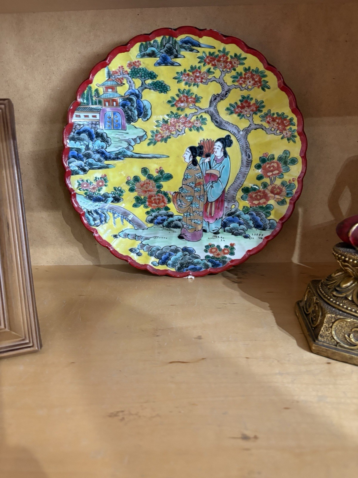 Vintage Porcelain Charger Plate, Chinese Japanese 19Th Early 20Th Century ￼