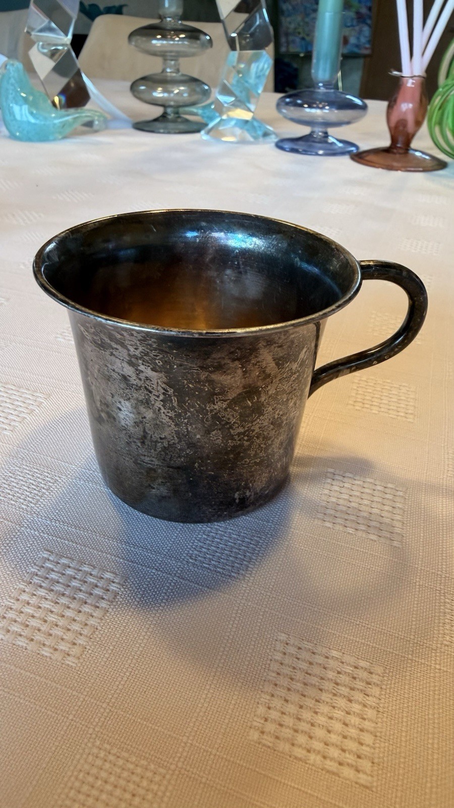 Peerless Silverplate Handled Cup Mug R.P. Pierce Since 1886 Calif