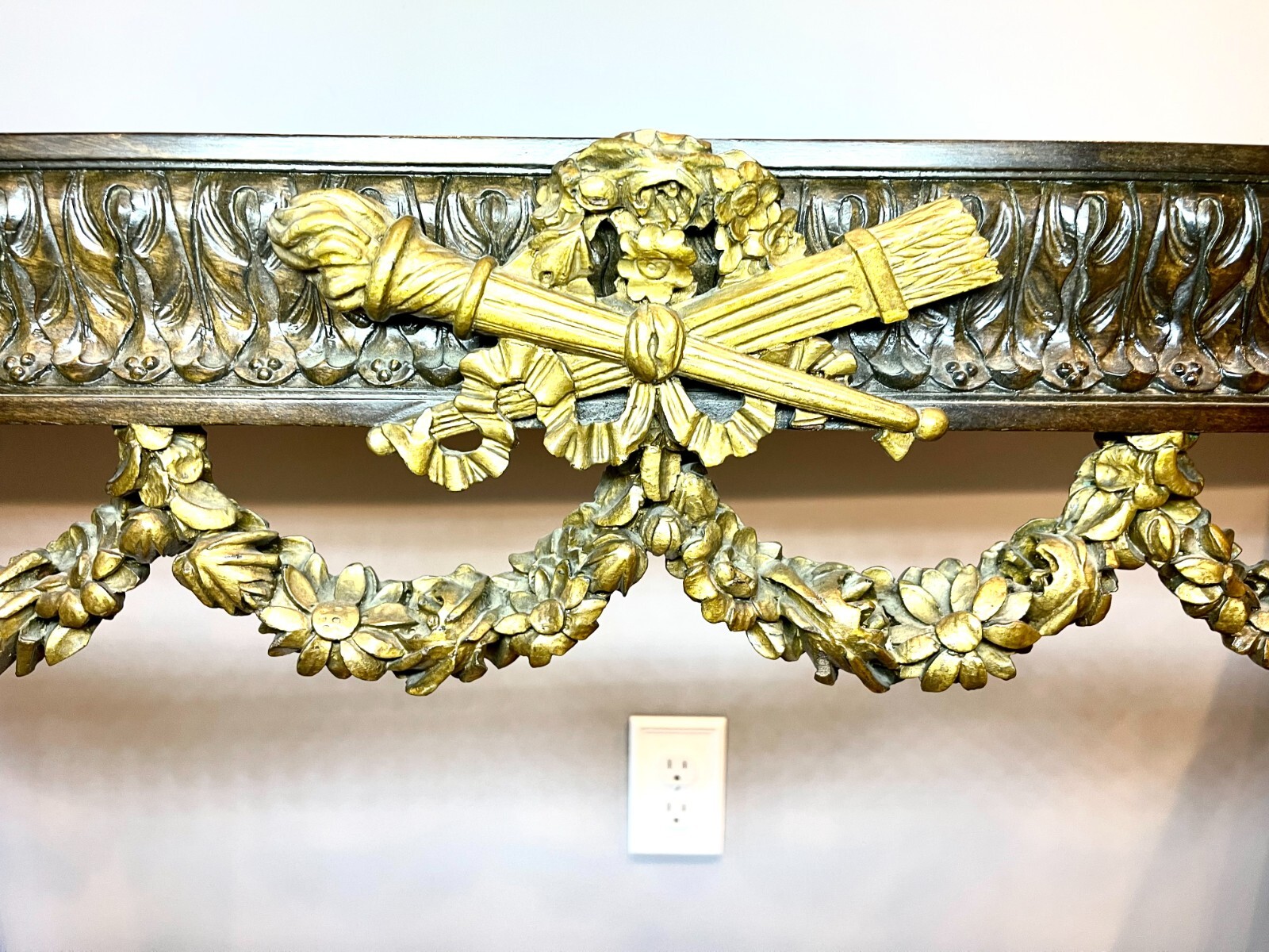 1850-1899 French Antique Marble Top Console Table Stand