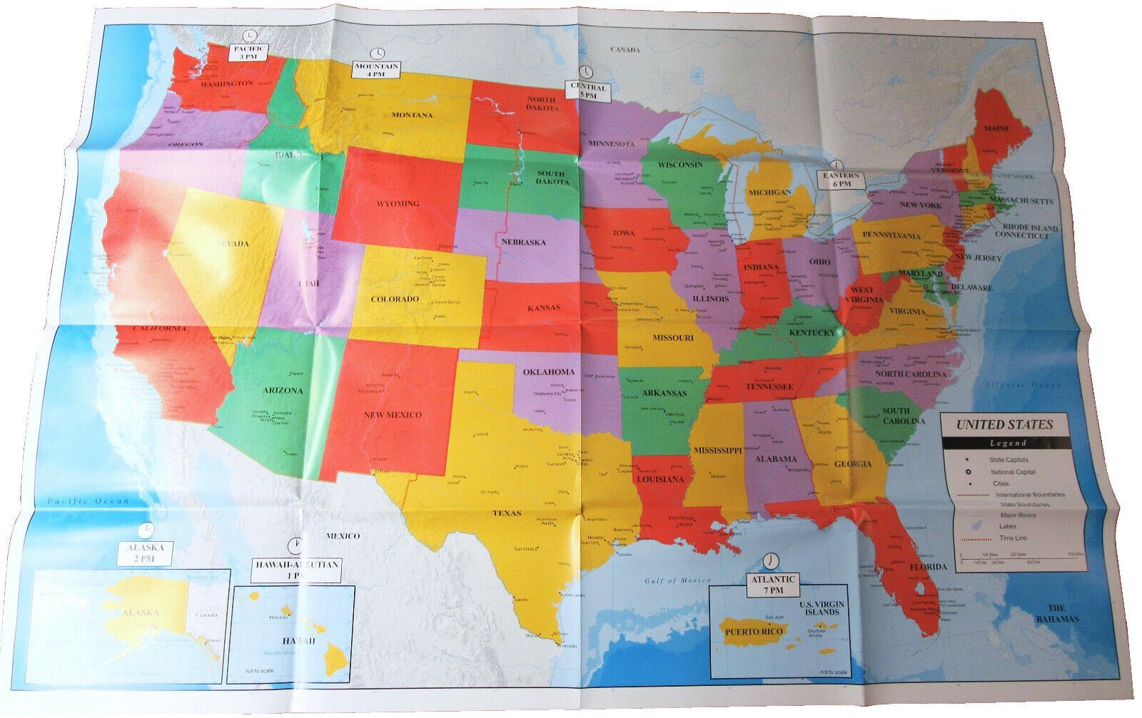 Poster Size Wall Map ~ United States of America 39.4″ X 27.5″ ~ Teaching Tree