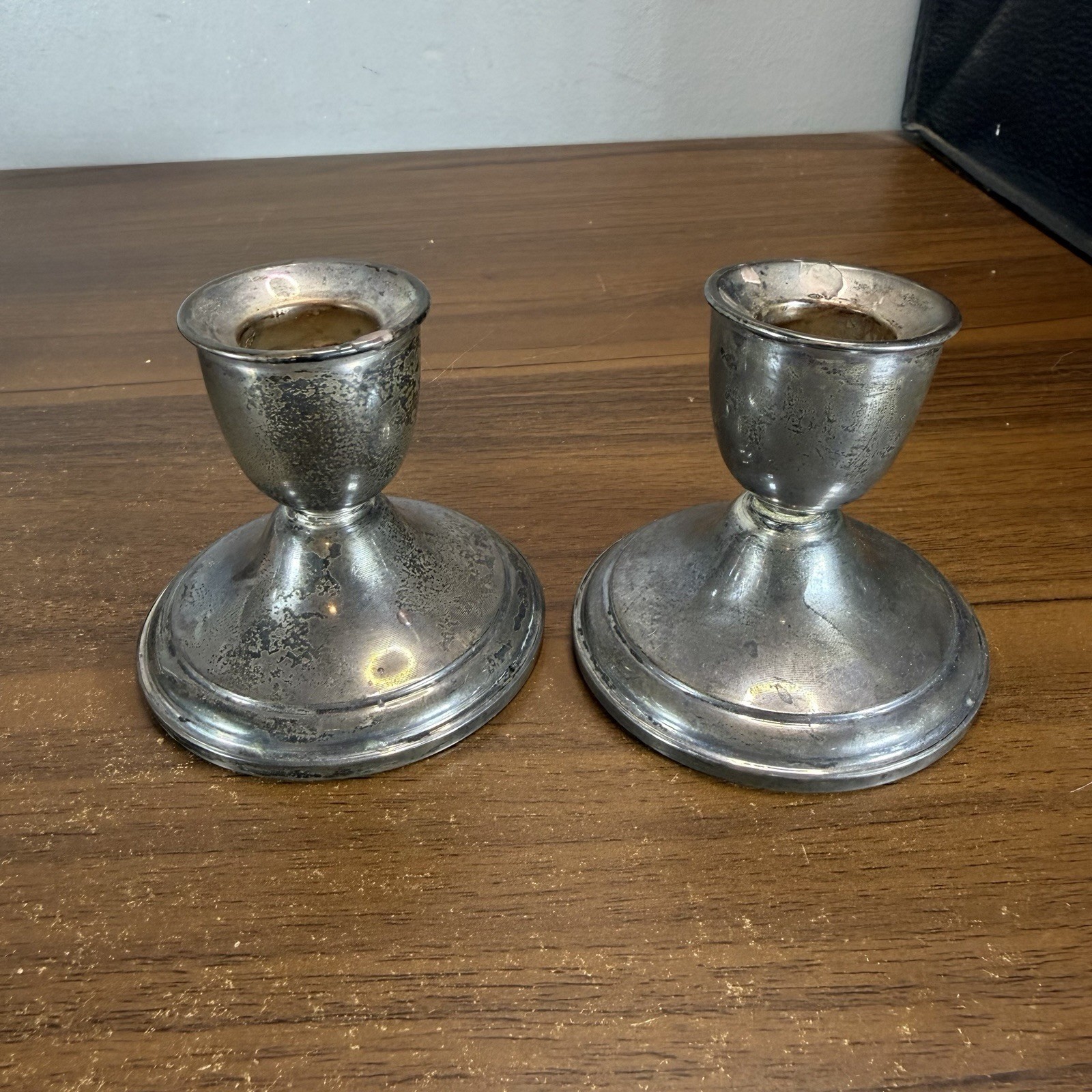 Vintage Frank M. Whiting Weighted Sterling Silver Candlesticks 206 Pair 356 Gram