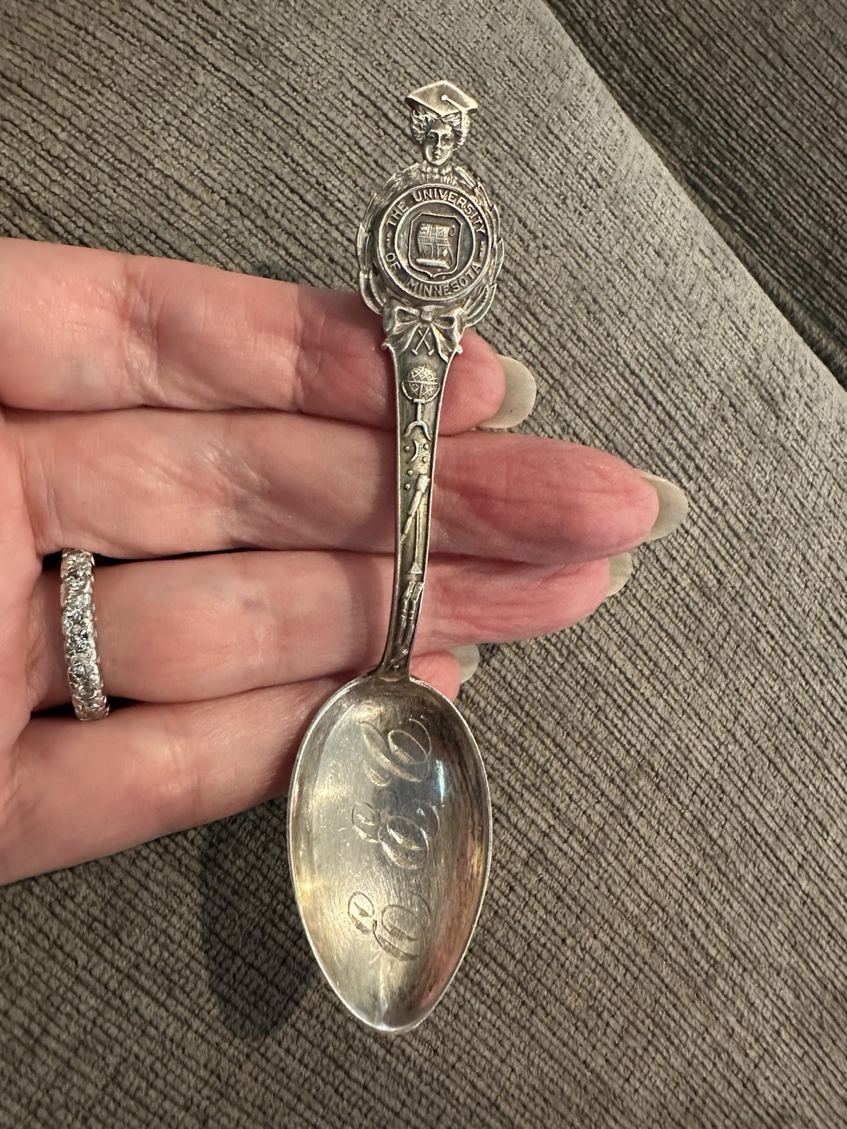 Early 1900’s University Of Minnesota Sterling Silver 925 Graduate Souvenir Spoon
