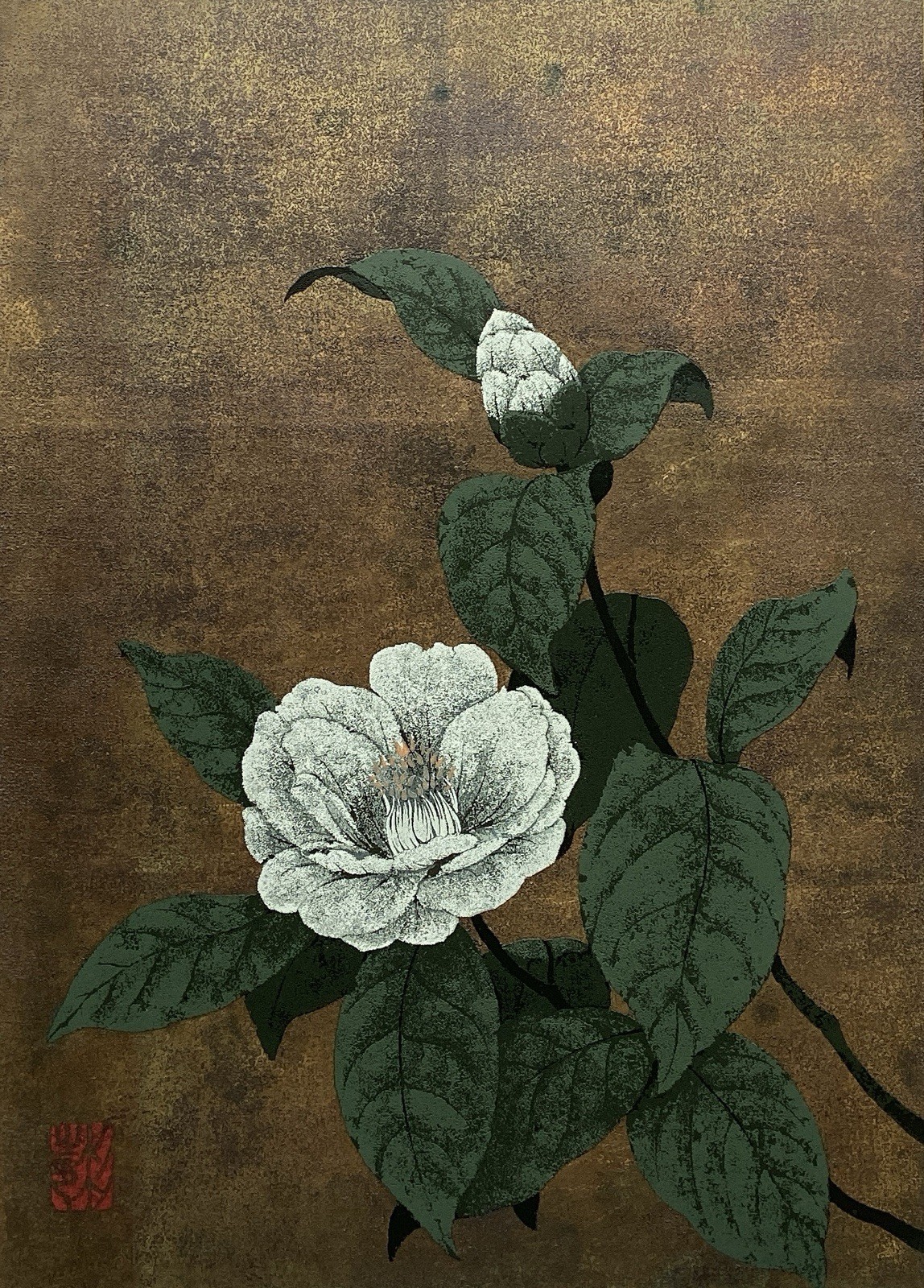 Sugiura Kazutoshi Camellia Silkscreen signed 34/70 No.4 1981