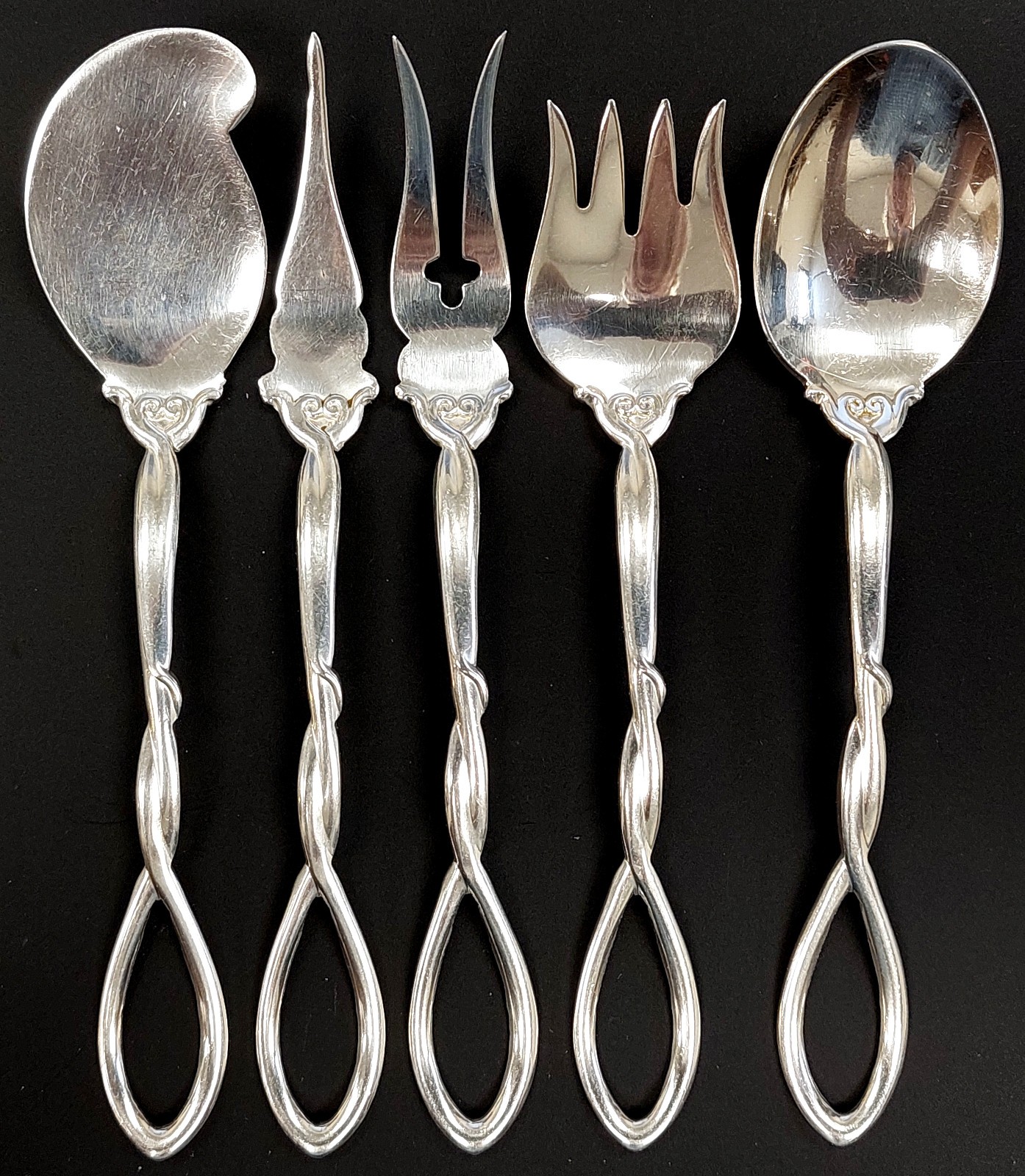 Frank M. Whiting Sterling Silver FWS7 Open Handle 5 pc. Hostess set!