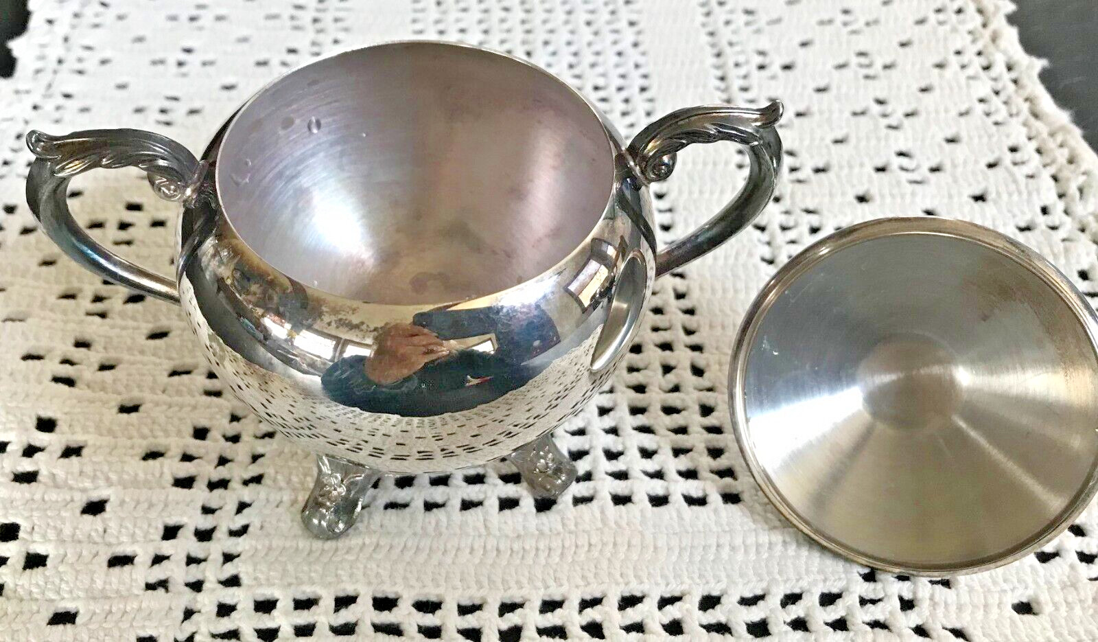 F B Rogers Silver Co Silver Plated Creamer and Sugar Bowl Trade Mark 1883
