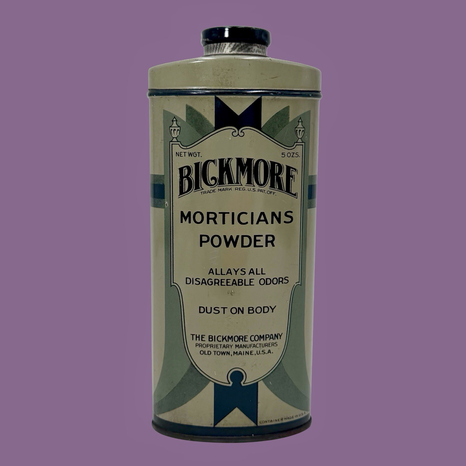 Antique 1920’s 1930’s Bickmore Morticians Corpse Powder Mortuary Funeral Rare!