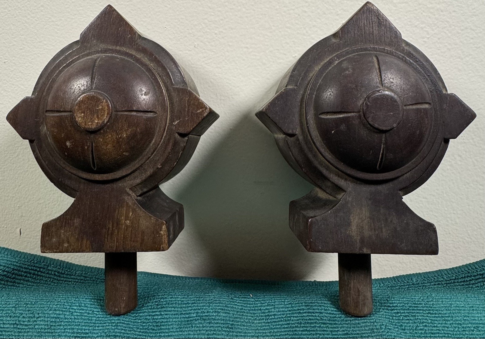 Antique Victorian Walnut Wood Furniture Finials Architectural Salvage Decorative