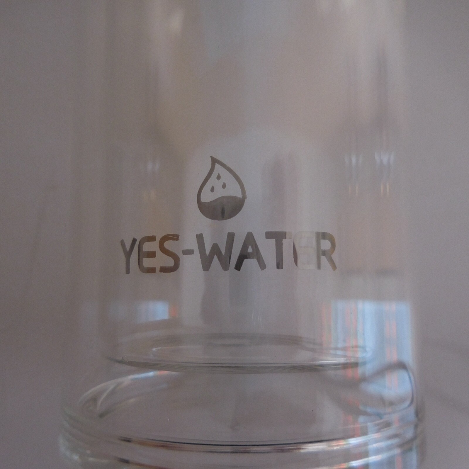Bottle Flask Container Glass GNJOY YOU LIFE YES WATER Art Deco Design N3984