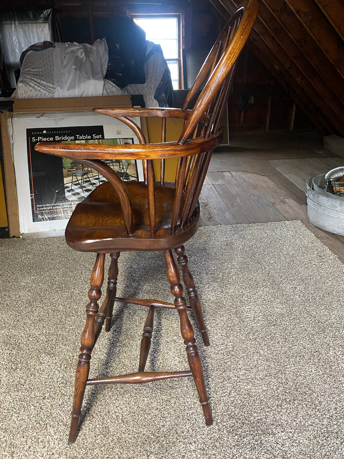 Antique furniture-oak rustic barn wood chairs, VGC condition