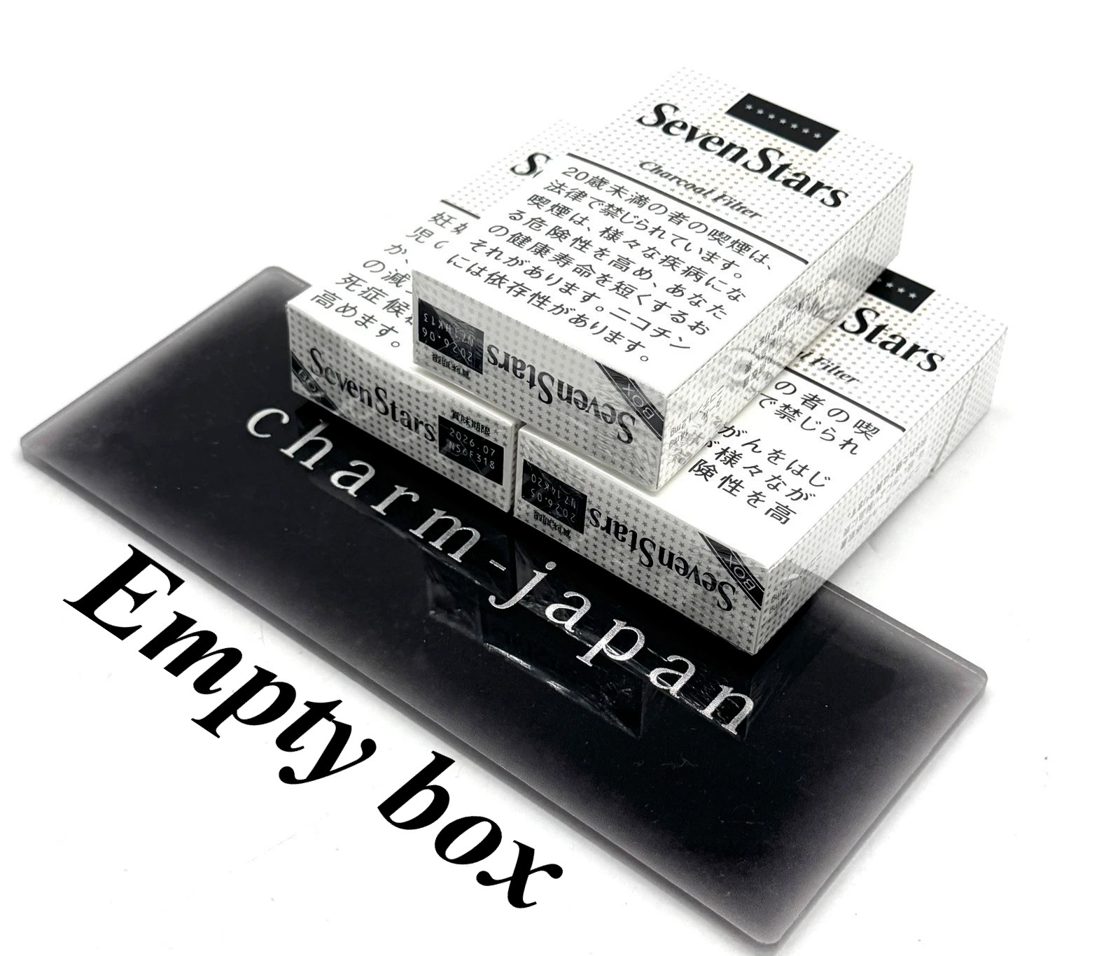 Seven Stars No Cigarettes Empty Paper Box Only White 3 Boxes Japanese Tobacco