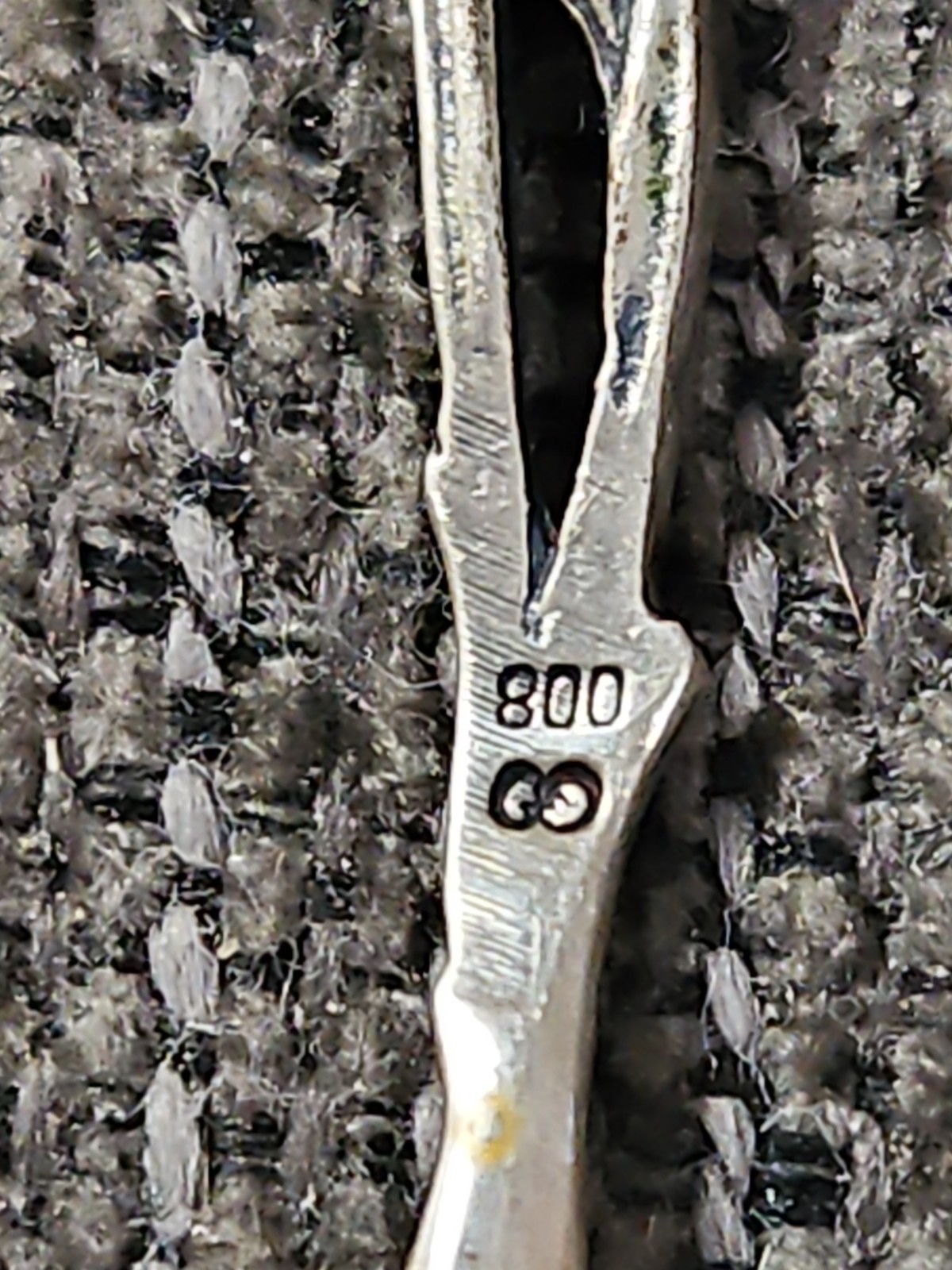 Zurich Swiss .800 Silver Souvenir Spoon Flowers Sterling Silver Minature