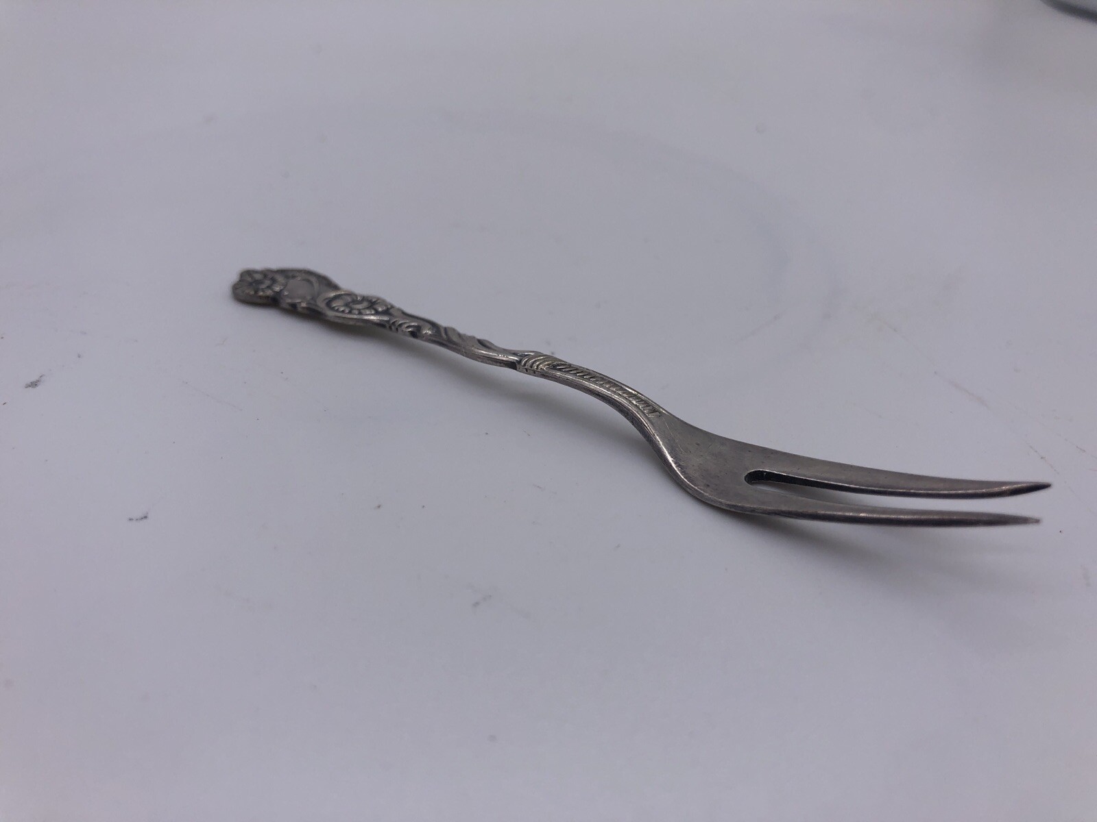 Nils-Johan P.R NS ALP Silversmith Sweden Silver plate Floral Lemon Olive Fork