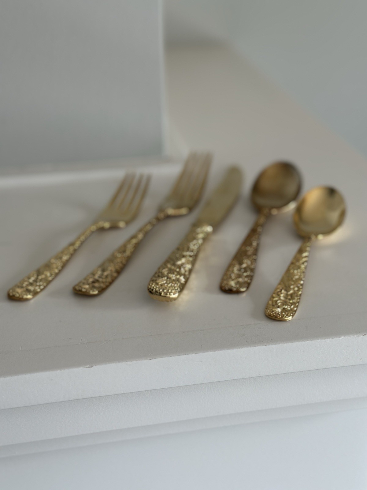 VTG GODINGER “Olde Bouquet” Gold Tone 20-Piece Place Setting Flatware