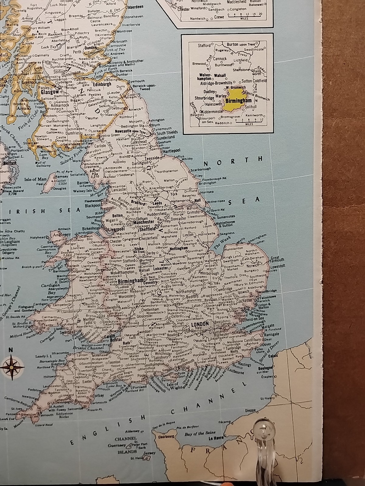 1973 Vintage UNITED KINGDOM & IRELAND Atlas Map Hammond Medallion World Atlas
