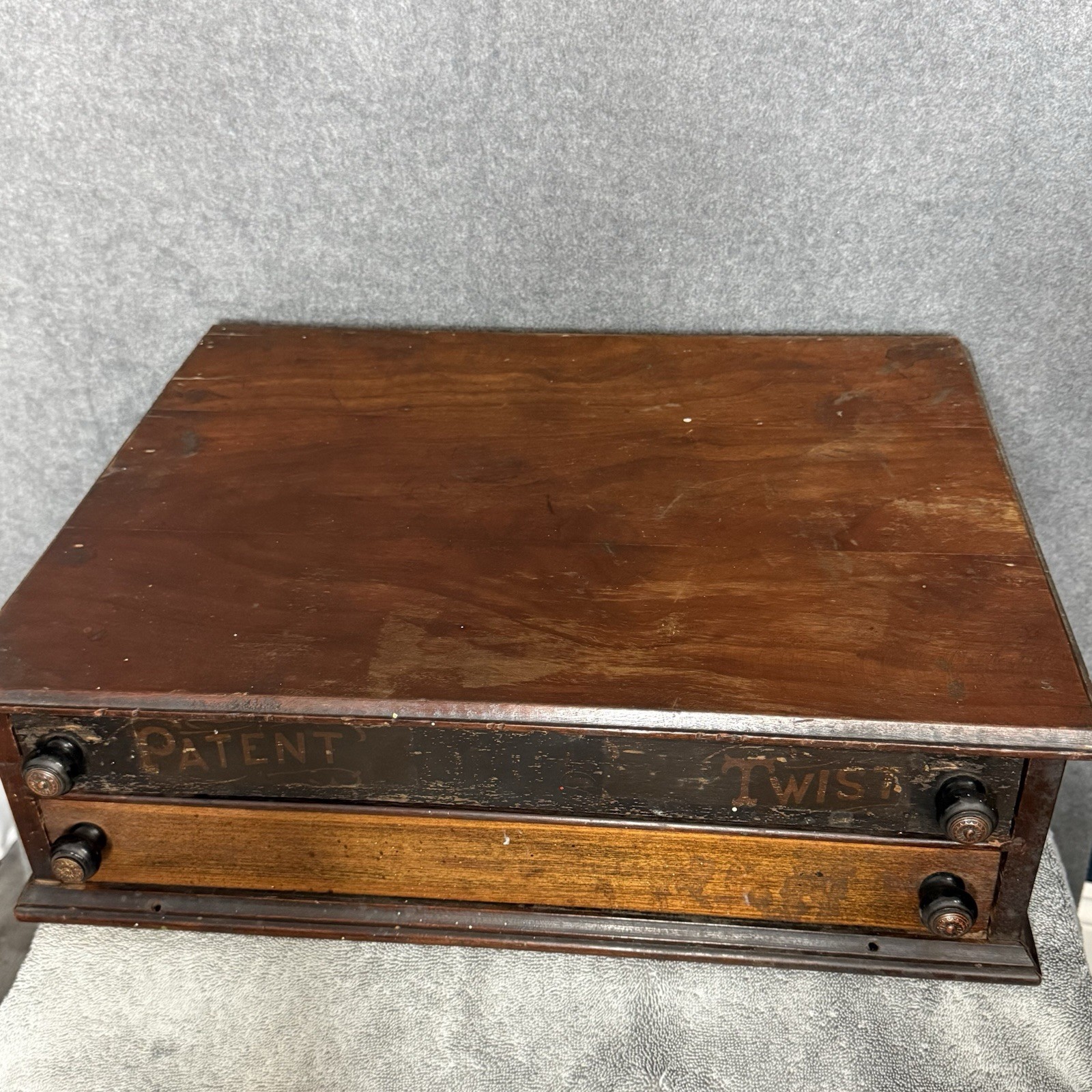 sewing general store thread box 2 drawer counter display 1890 original antique