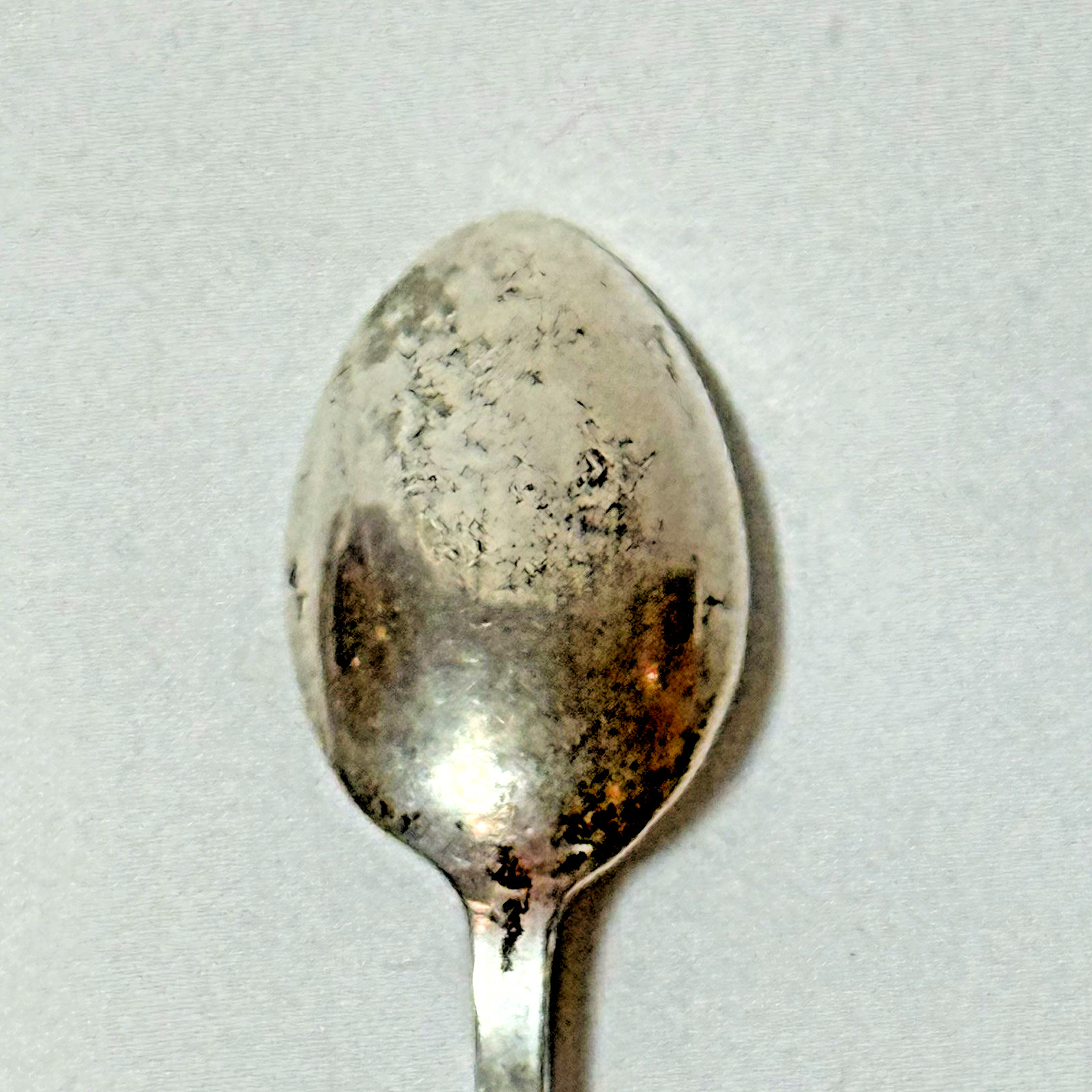 1930s Fred Harvey Era Native American Stamped Coin Silver Baby Spoon