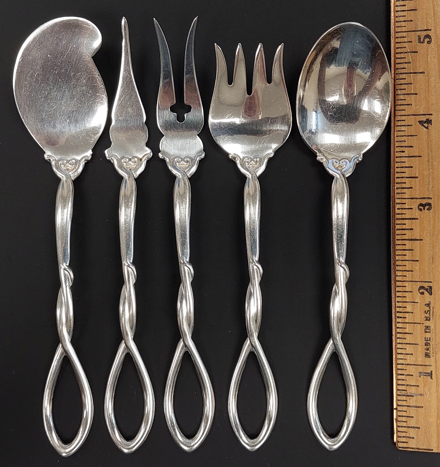 Frank M. Whiting Sterling Silver FWS7 Open Handle 5 pc. Hostess set!