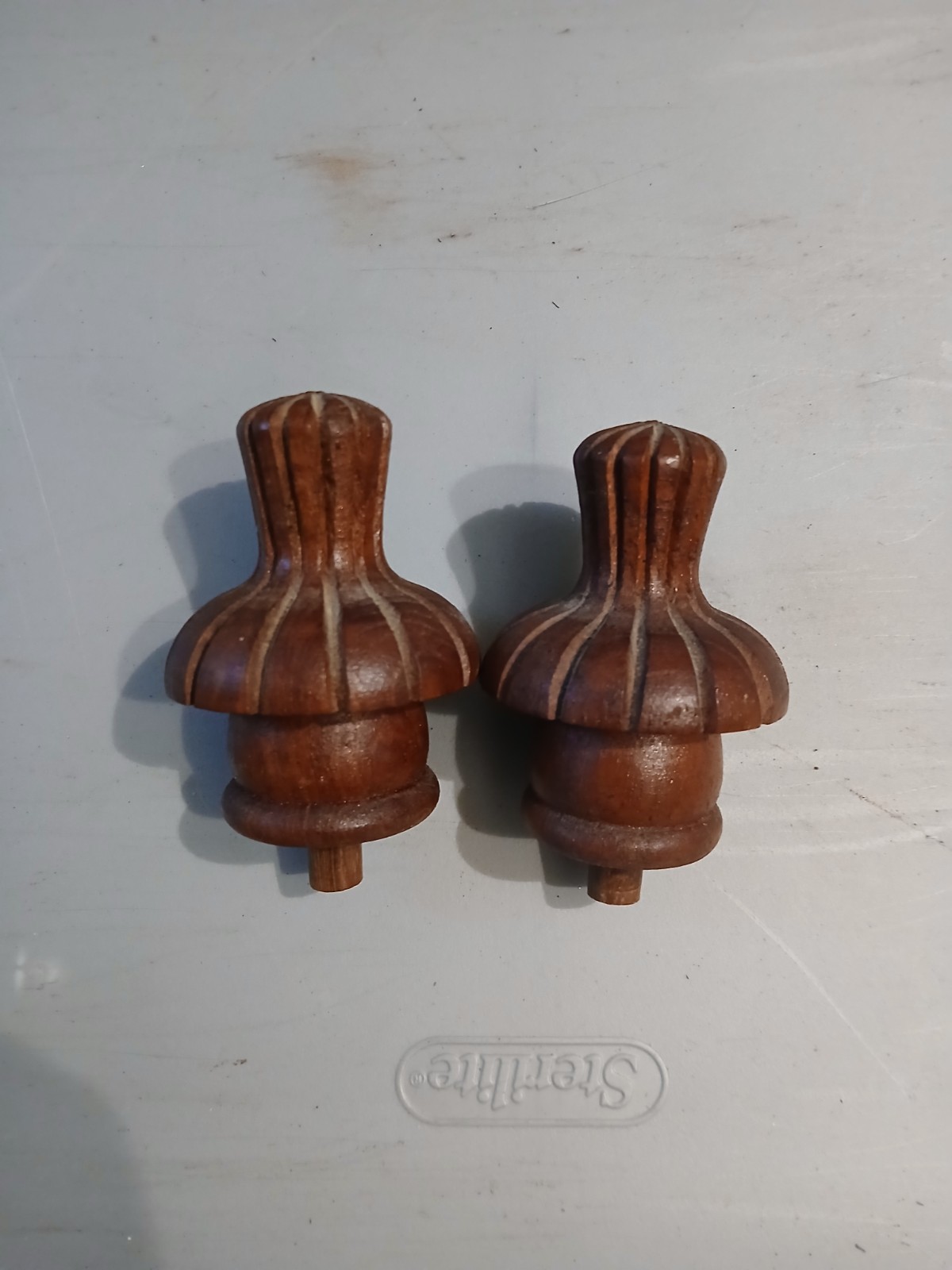 Antique Decorative Wooden Pieces Set Of 2