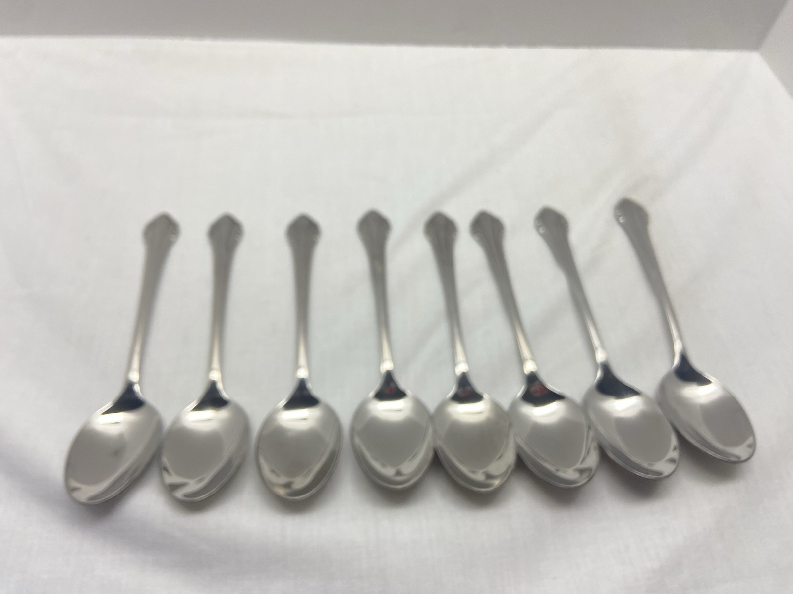 8 ~ 1881 Rogers Oneida LTD Bittersweet Repose Stainless Flatware Soup Spoons `