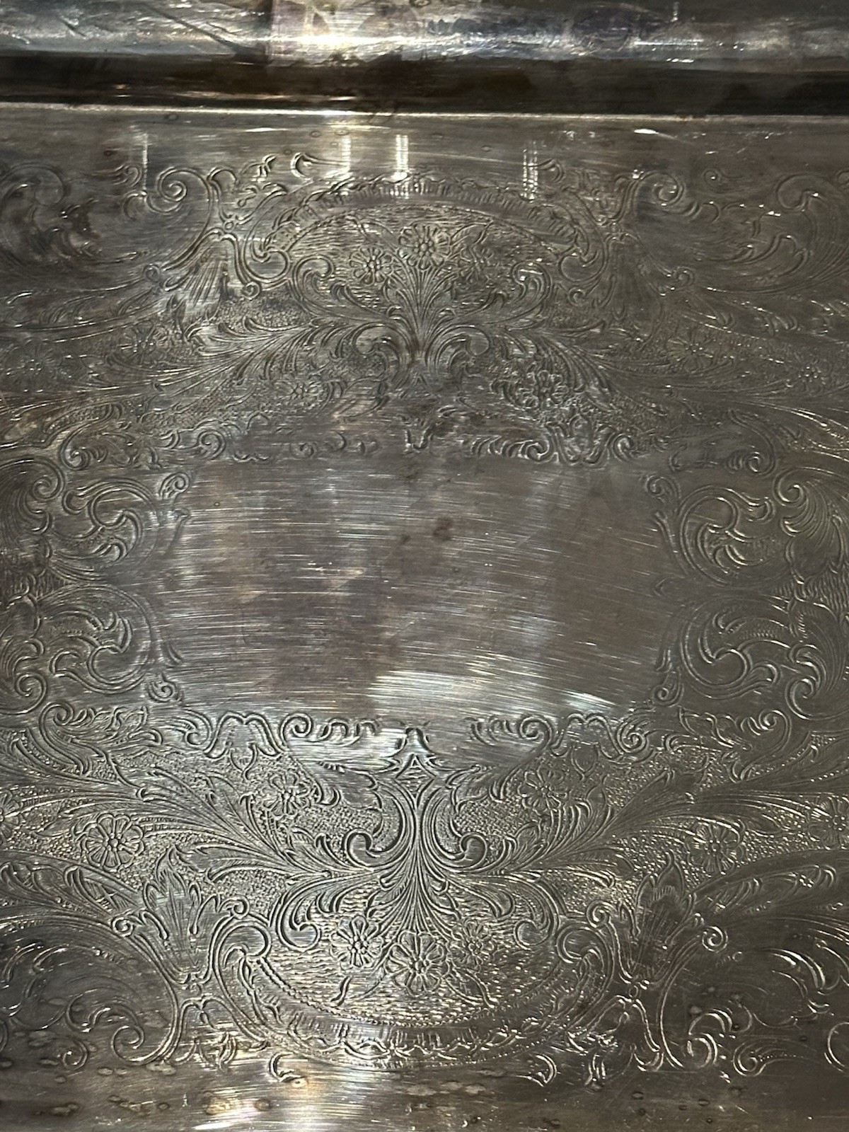 ANTIQUE F.B. ROGERS SILVER Co. TRADEMARK 1883 SILVER-PLATED LARGE TRAY