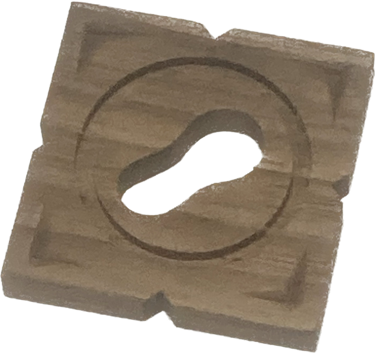 Victorian Eastlake Style Walnut Wood Key Hole Cover, Escutcheon, 1 3/4″