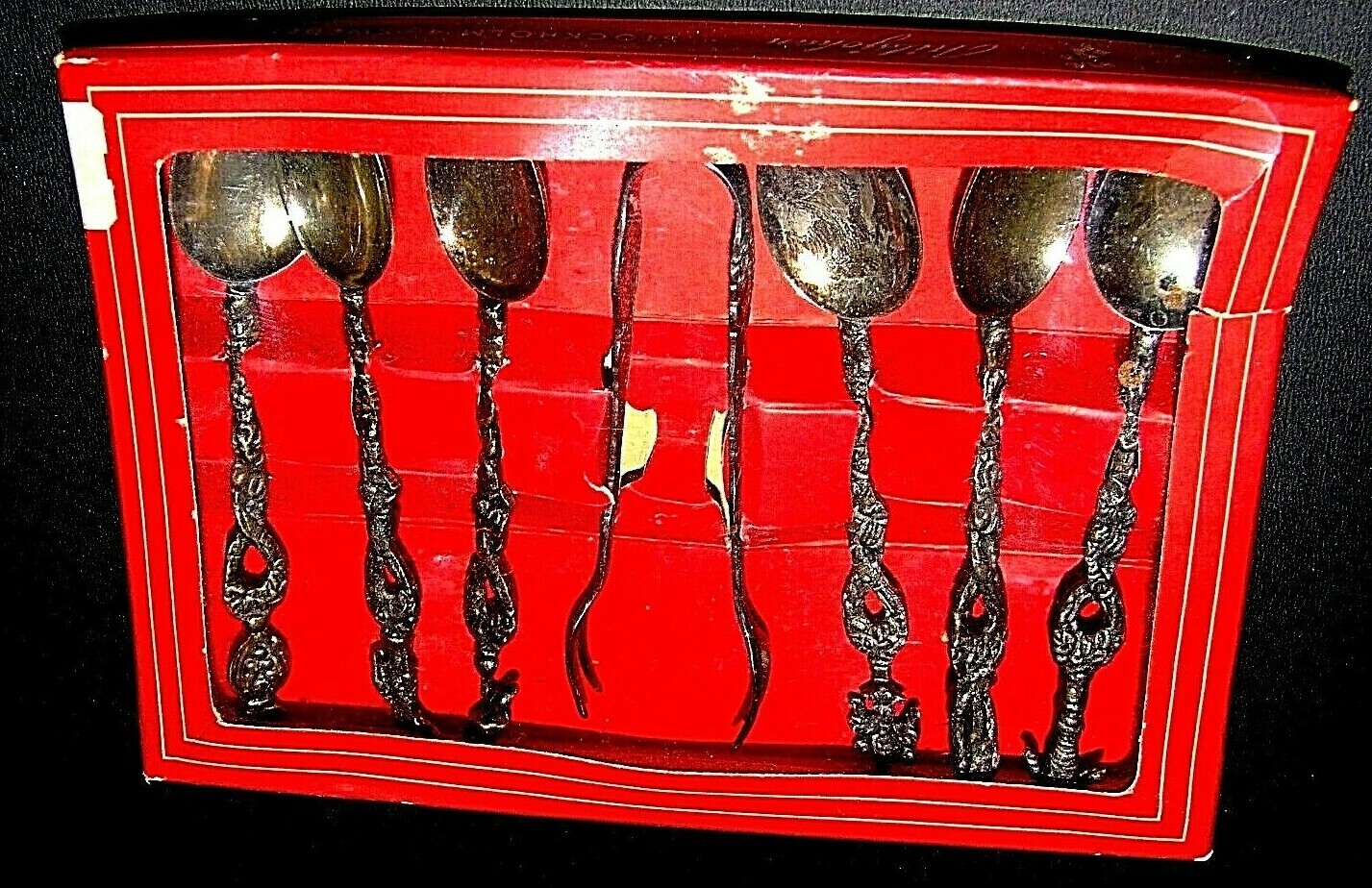 ANTIQUE NILS JOHAN~~SWEDEN~Tea Spoons Set in Original Box MINT! 1950s