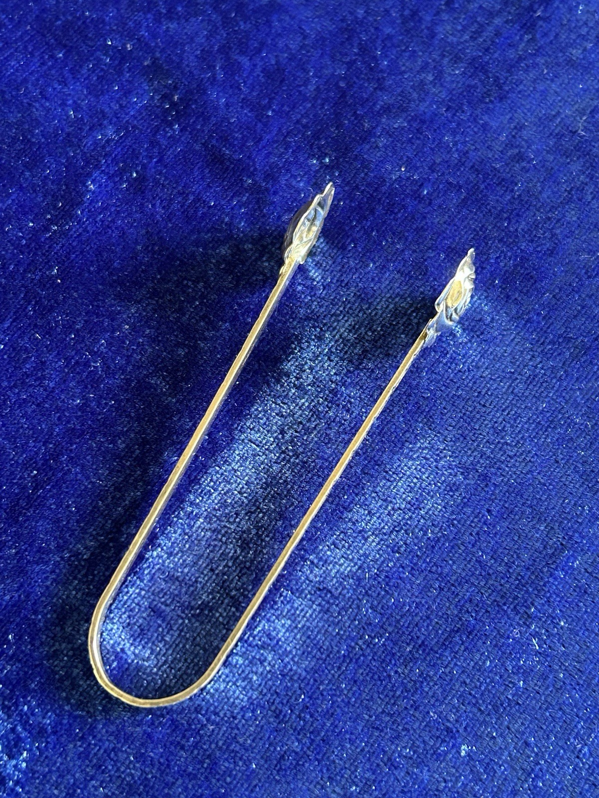 Vintage Estate Sterling Silver Sugar Cube Tongs With Repose Rose Design Nice