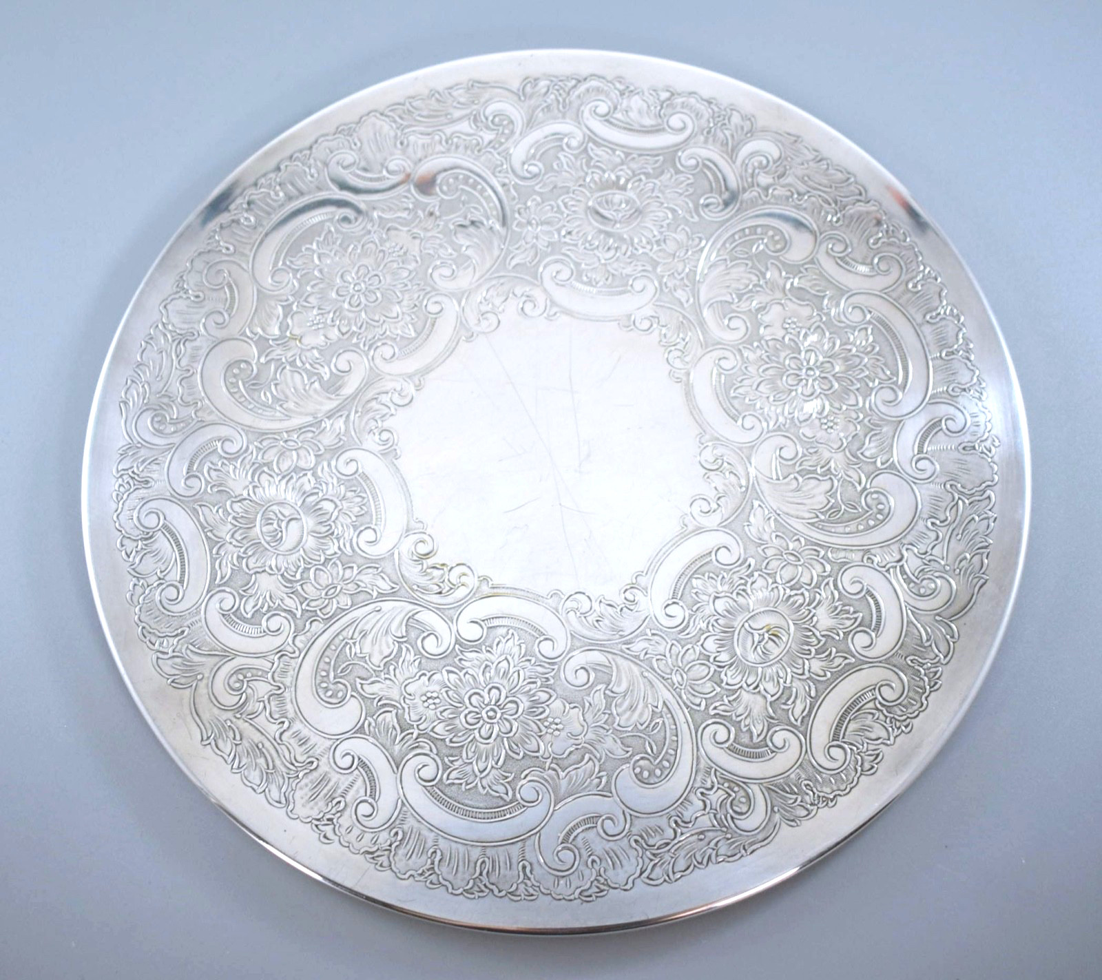 VINTAGE SILVER PLATE E.P.C.A. BOTTLE POT STAND TRIVET 23cm Diameter